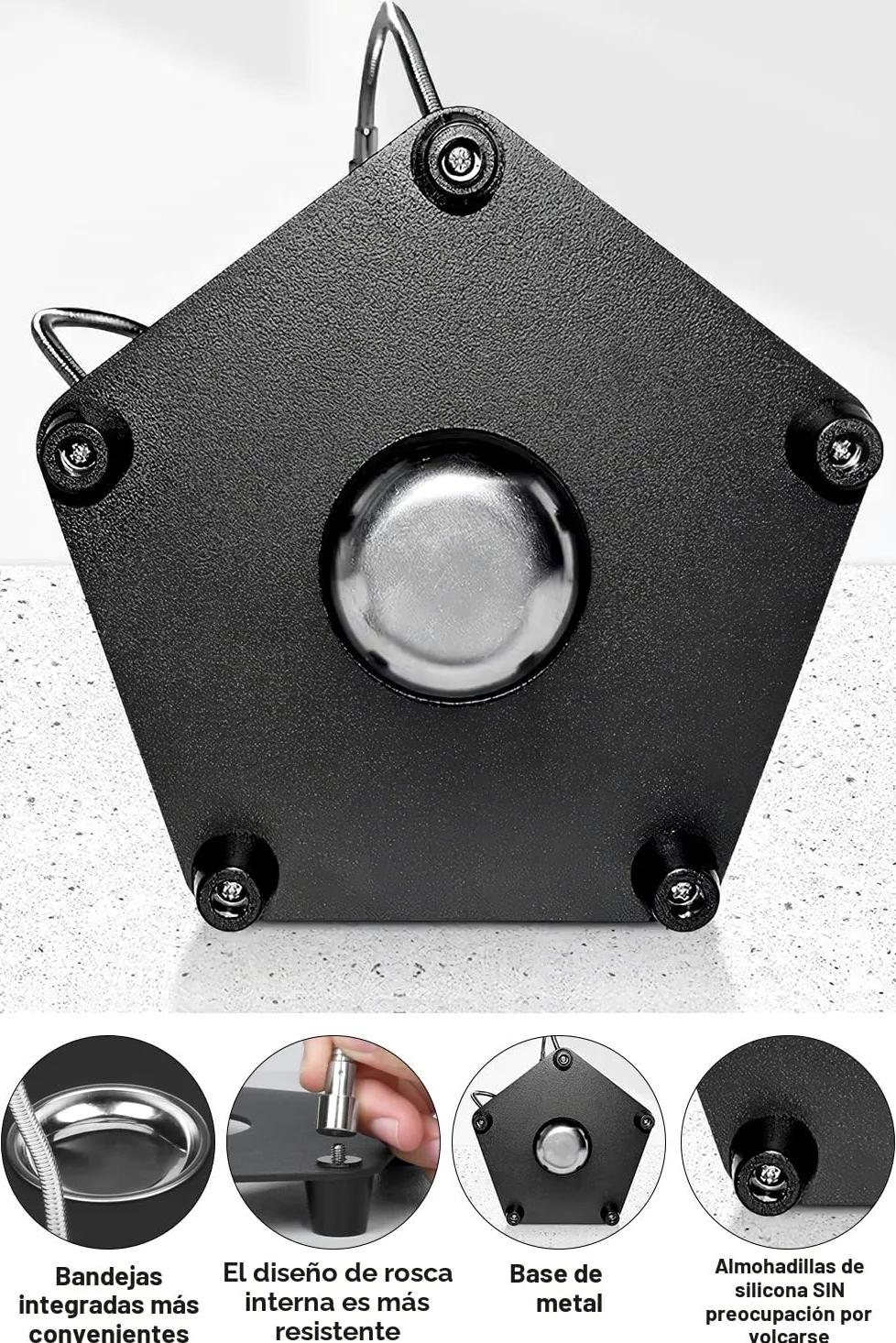 Lytool Soporte para Soldar con 3X Lupa, Tercera Mano Soldadura con Luz LED con 4 Piezas Pinzas de Cocodrilo Soldadura Herramienta para Soldar y Hacer Joyas