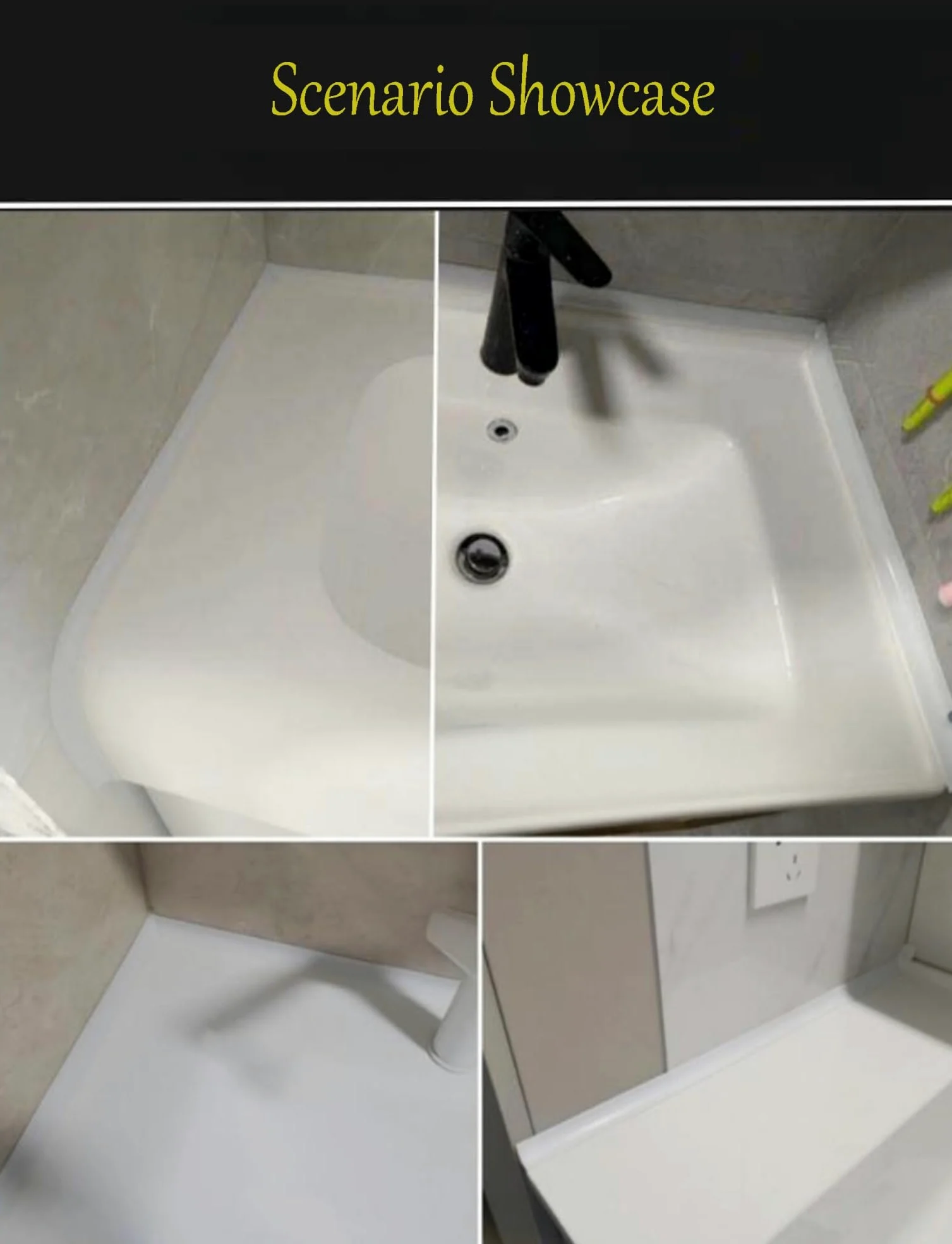 Tira de sellado de silicona for ducha de 0,6 pulgadas: moldura decorativa impermeable for baños, fregaderos de cocina y encimeras de tocador(W-L: 2.5 cm-3.0 metres)