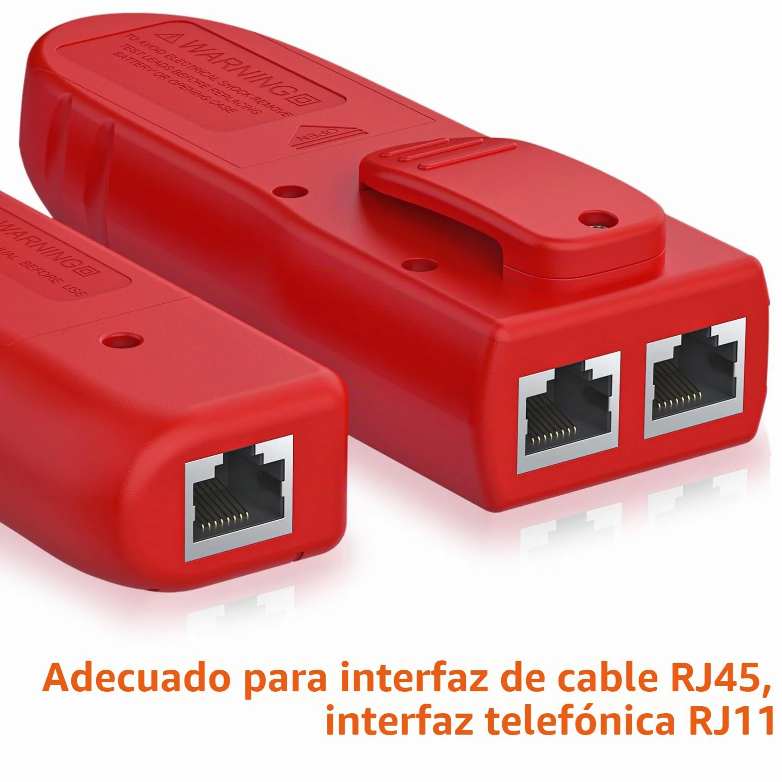 Proster Comprobador de Cables RJ45 RJ11 con Pelacables Tester de Red LAN Ethernet - Rojo