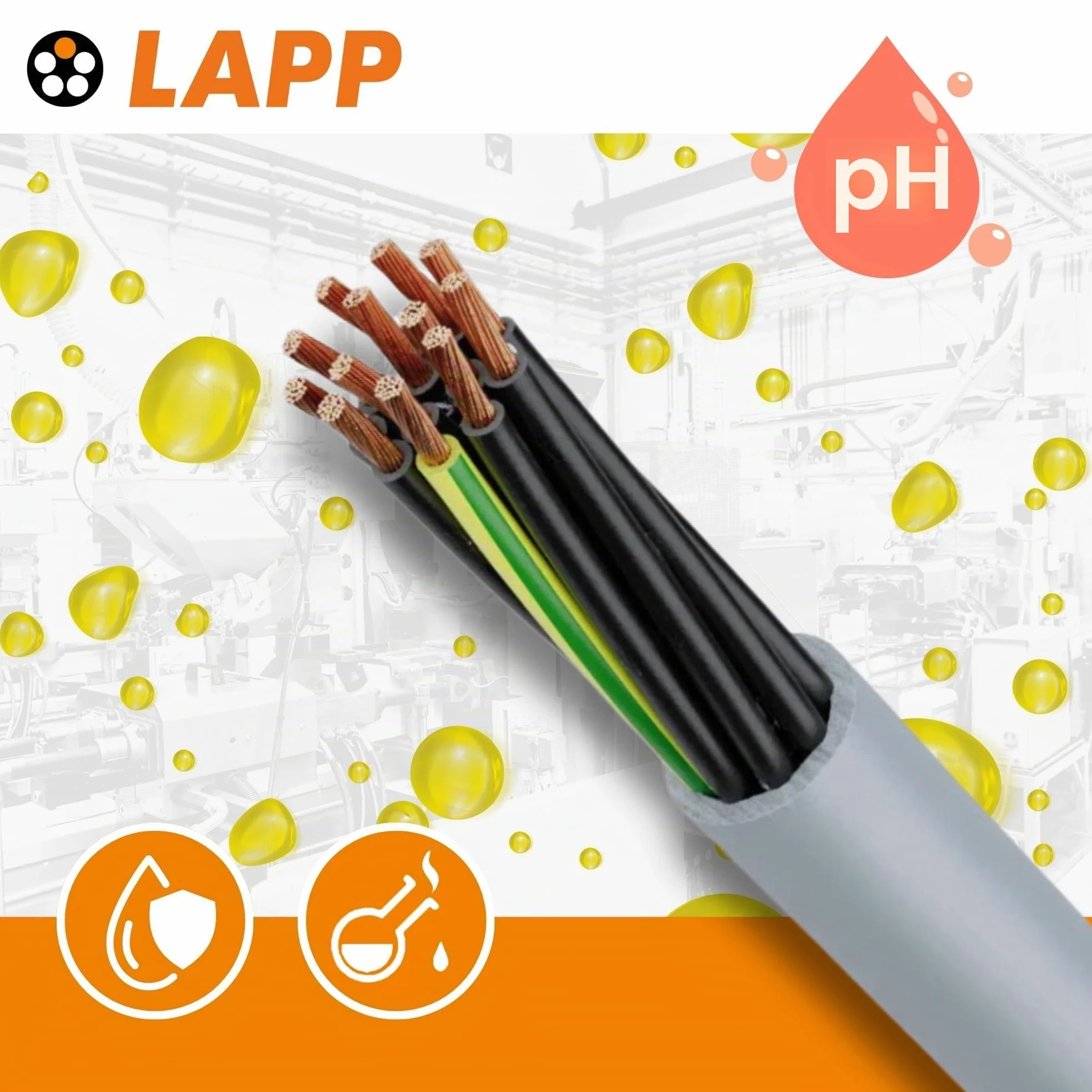 Lapp 1119212 Ölflex Classic 110 - Cable de Control PVC 12x1 mm² - 10 m | Manguera de 12 conductores con cable de protección verde-amarillo, 12G1 resistente al aceite y flexible para máquinas