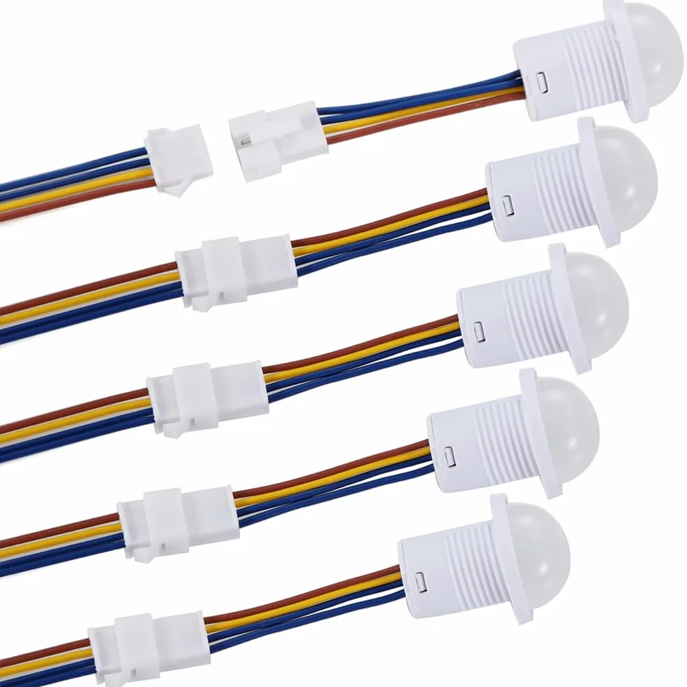 Interruptor de Sensor PIR 110V/220V Mini Detector de Movimiento Infrarrojo para Interiores