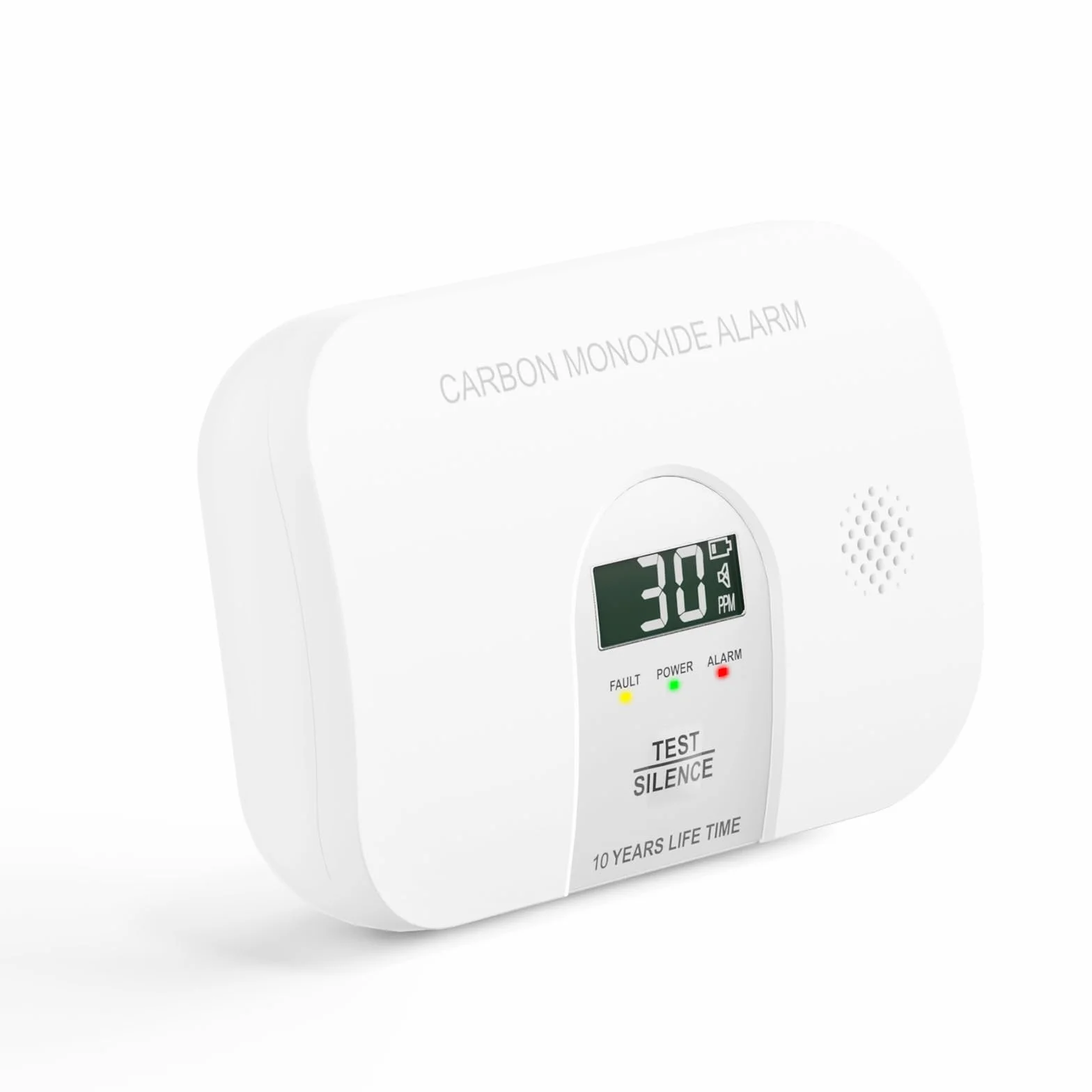 Meross, Detector/Alarma de Monóxido de Carbono(CO) con Pantalla Digital LCD, 2 Pilas AA (Incluidas), 7 años de Seguridad contra Incendios para Casas, Dormitorios y Hoteles