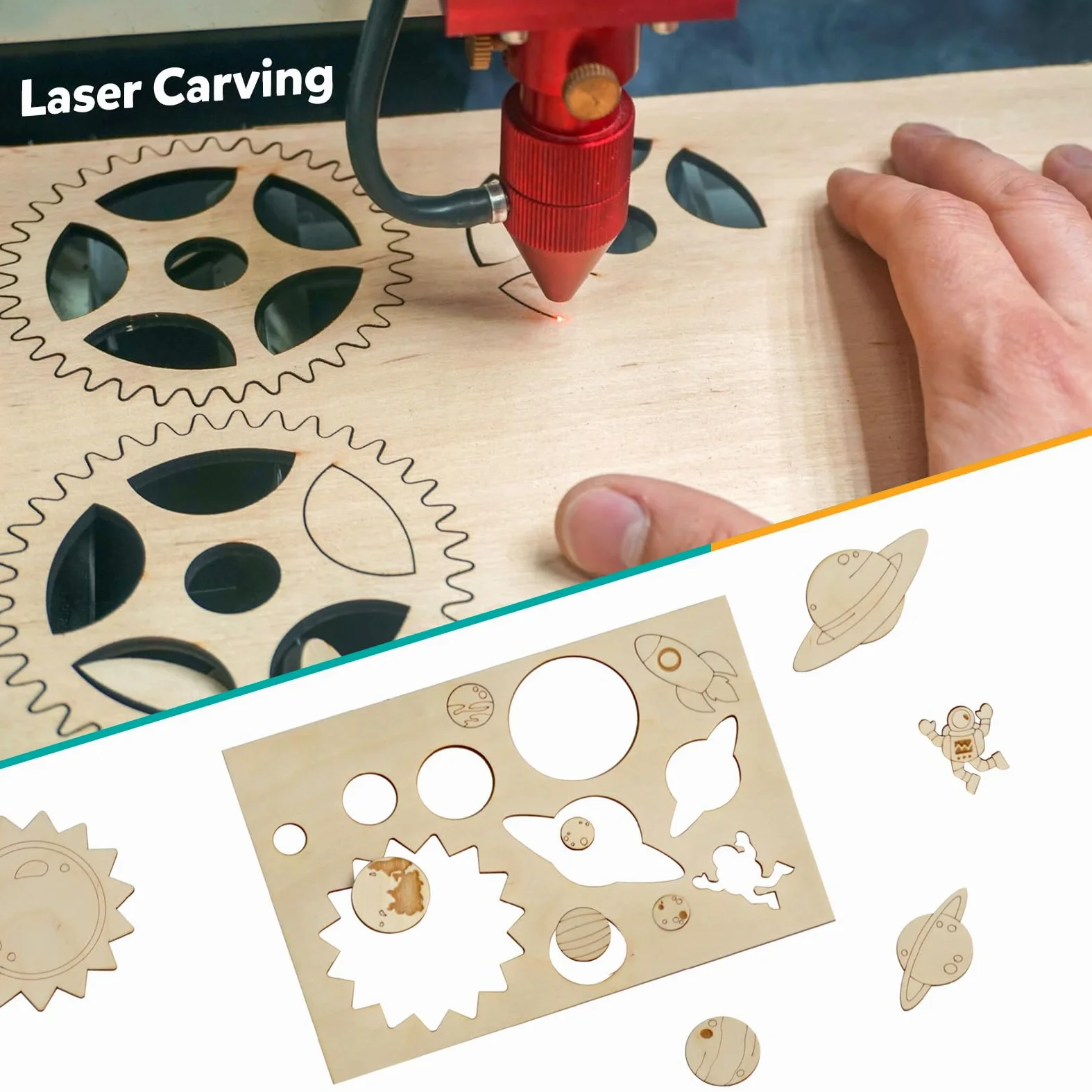 SWAWIS 10 Piezas A4 Maderas para Bricolaje, 300 * 210mm Tablero Madera, Tablero Contrachapado 3mm, Basswood Contrachapado Para Corte por Laser Modelado Pintura Pirograbado