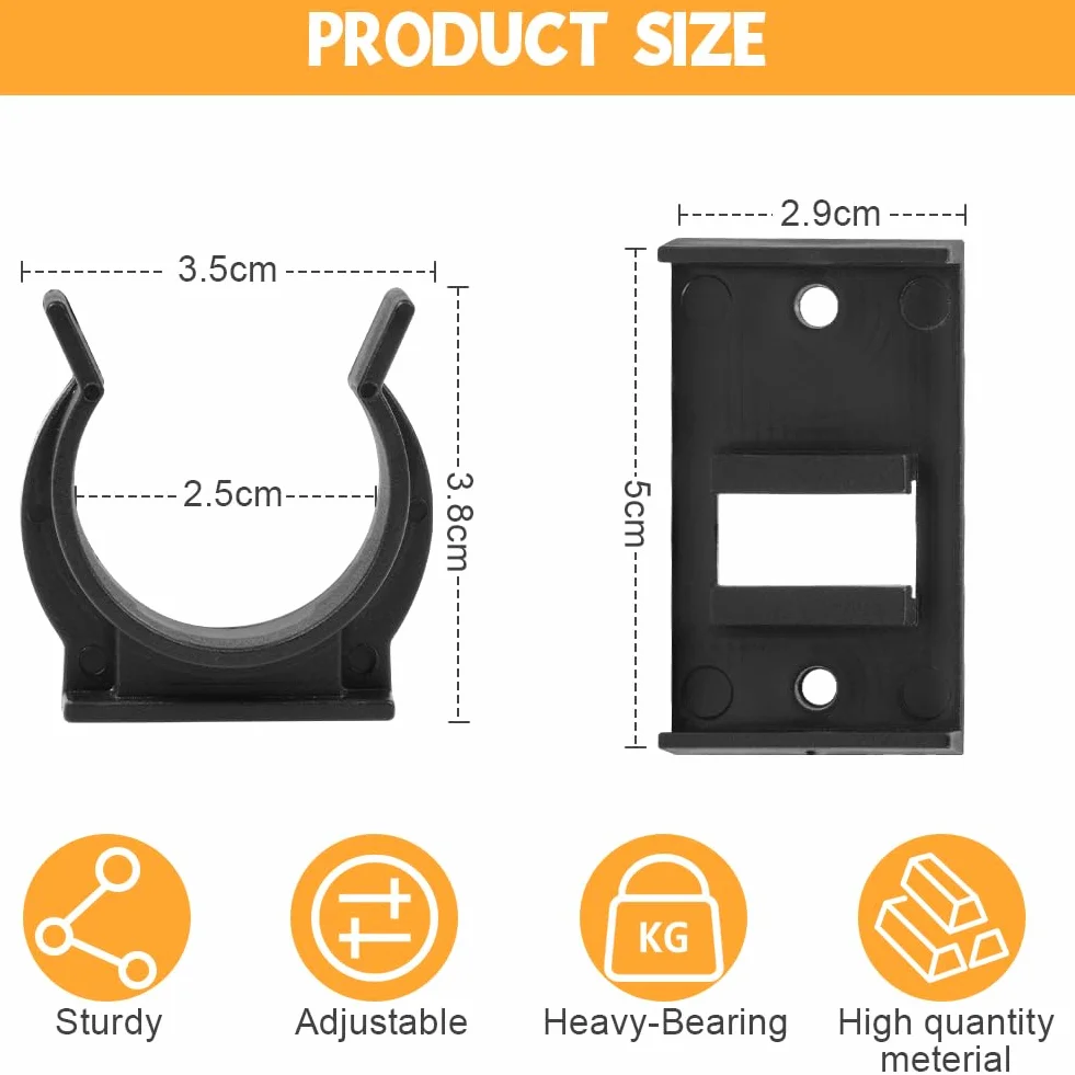 Flintronic 12 Piezas Clips de Fijación para Zócalos de Cocina, Soportes con 30 Tornillos, 27mm-33mm