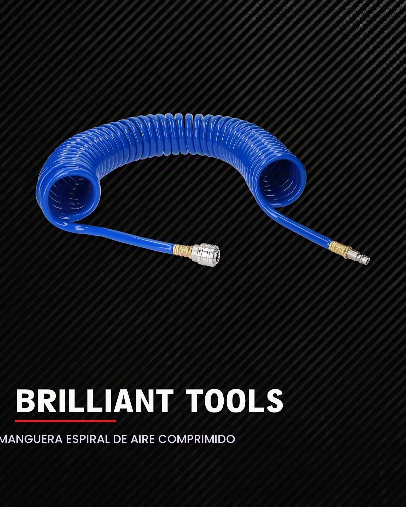 BRILLIANT TOOLS BT160035 Manguera de aire comprimido en espiral Ø 10 mm, 10 metros [Powered by KS TOOLS]