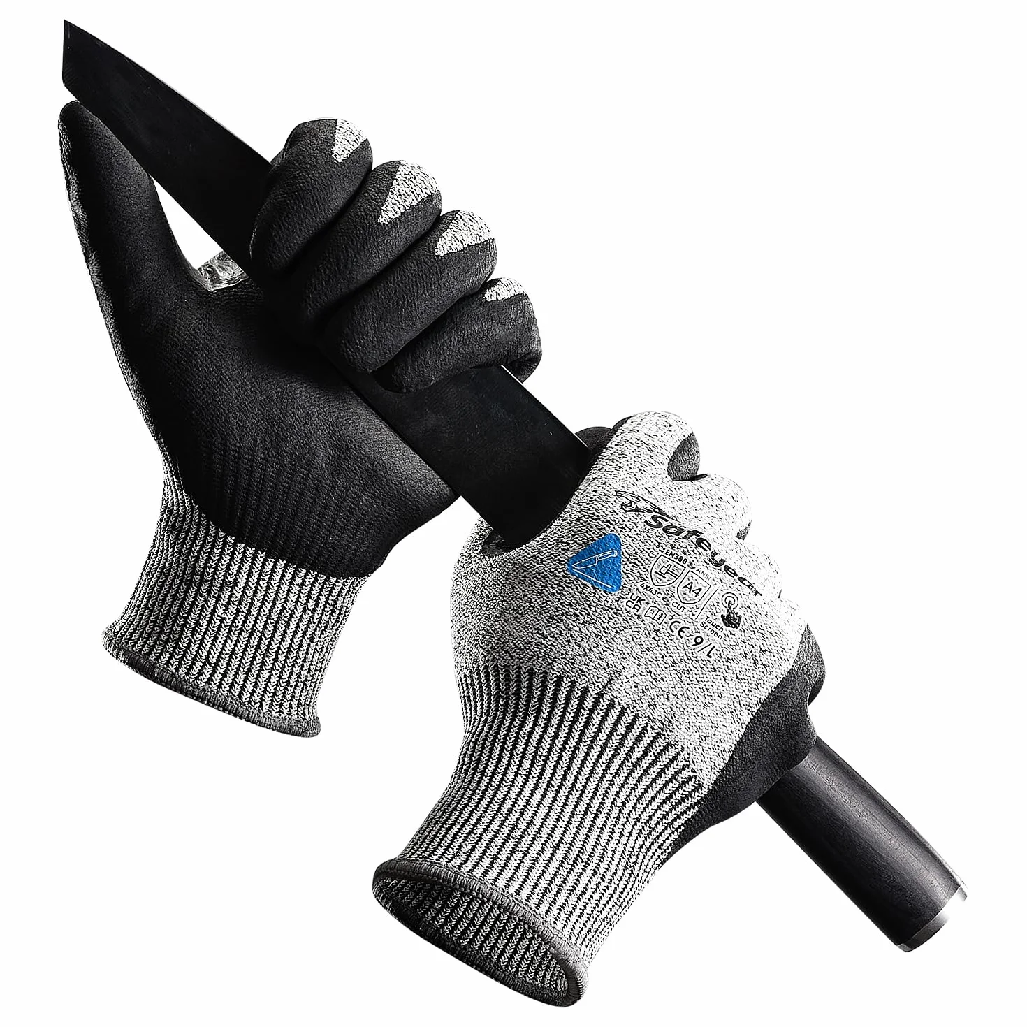 Guantes de Trabajo Clase 5 a prueba de Corte Safeyer Antideslizantes Maquinaria Pesada
