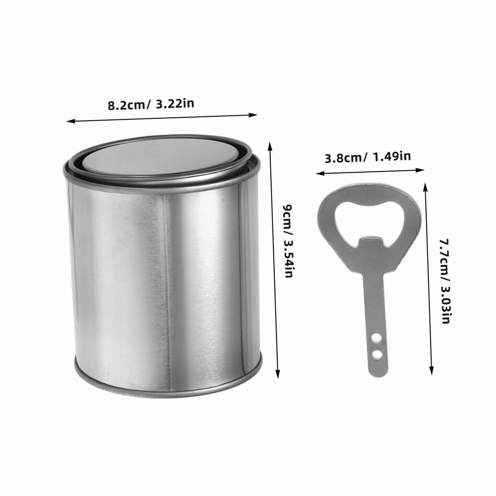 Mikikit Latas de Pintura sin Revestimiento con Tapas Cubos Metálicos Vacíos para Almacenamiento de Pintura Envases de Gran Capacidad para Proyectos DIY y Manualidades