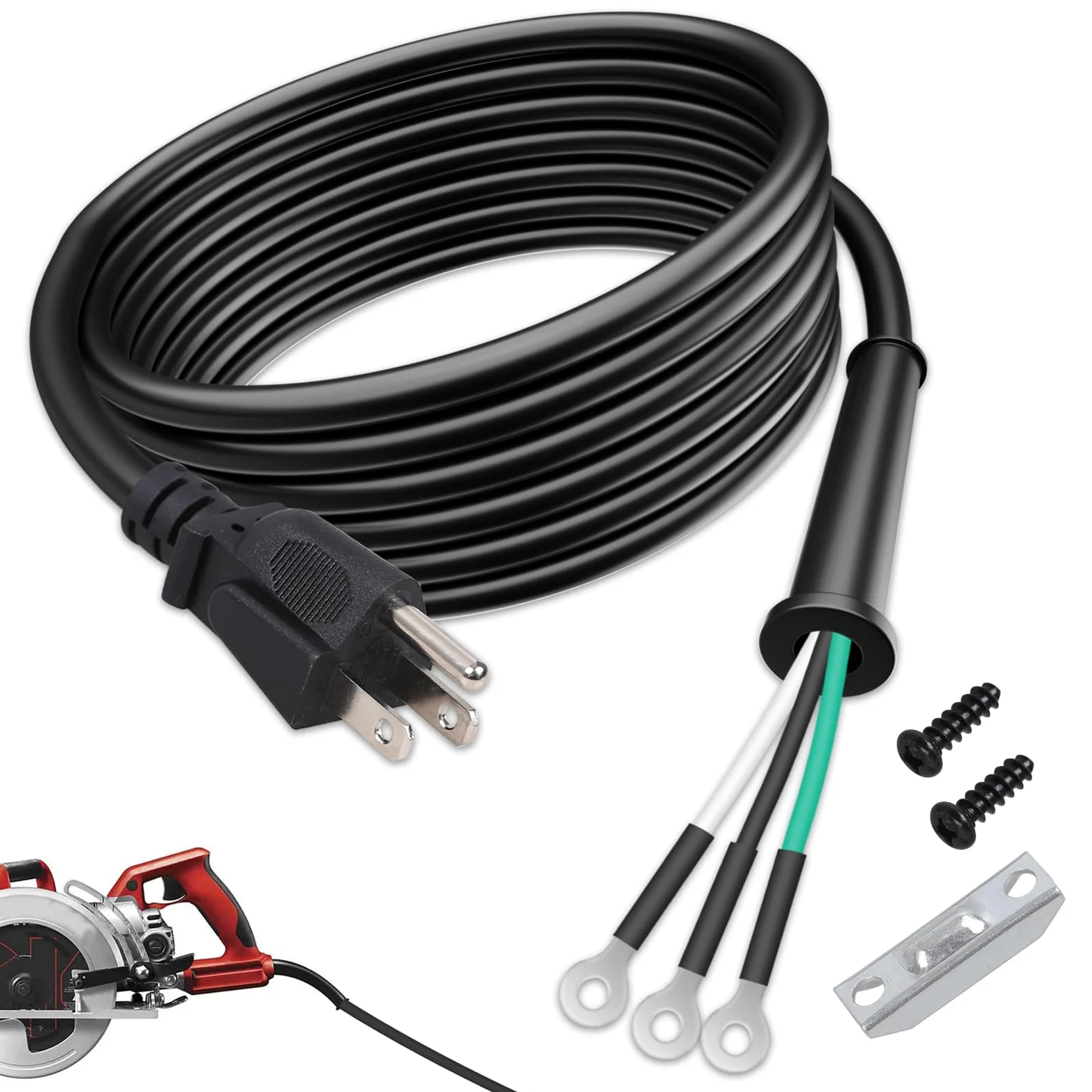 95104L - Conjunto de cable de repuesto para sierra circular Skilsaw SPT Series (SPT55/SPT77W/SPT70WM/SPT78W más), cable de sierra circular compatible con sierras helicoidales SKILSAW