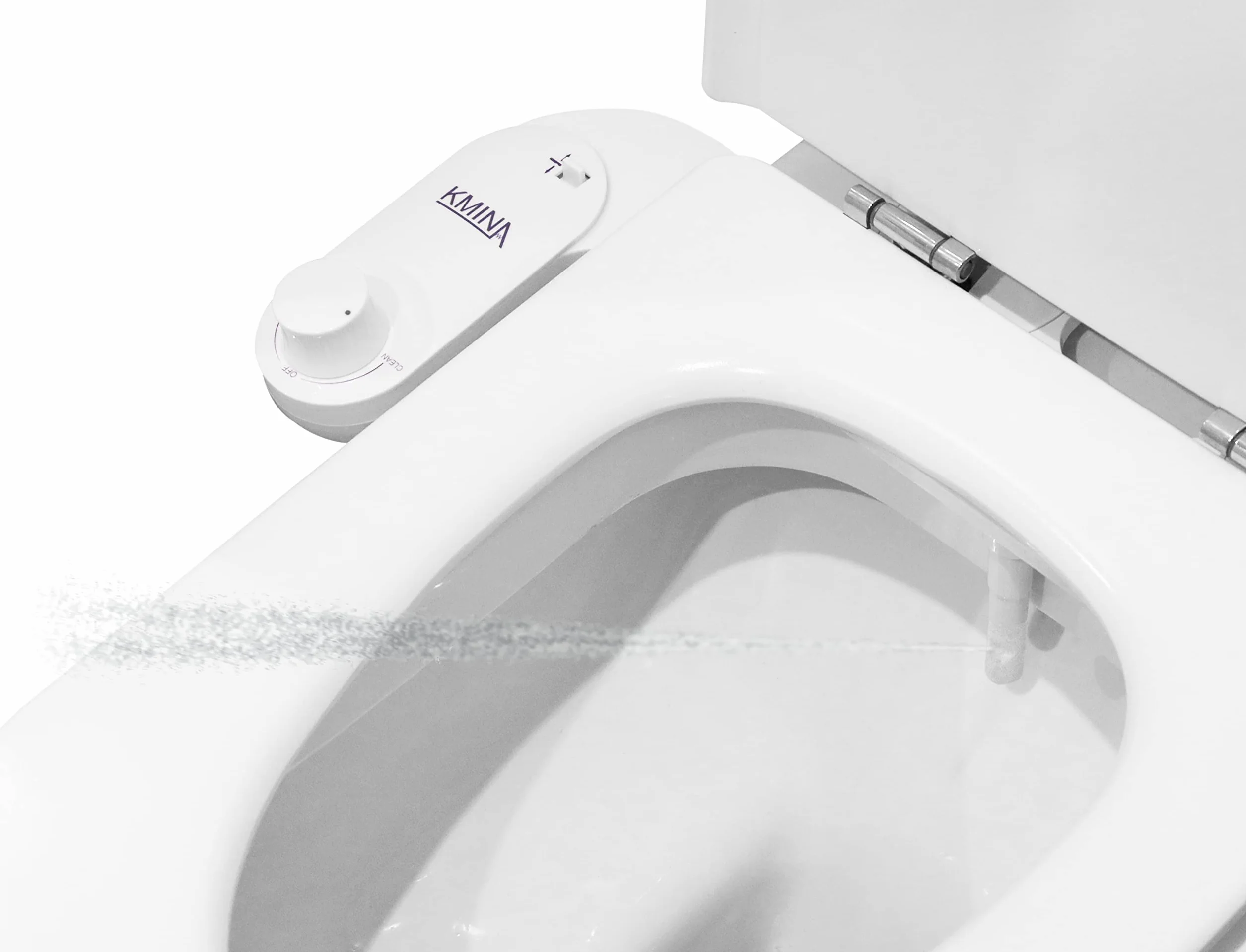 KMINA Bidet para WC, Accesorio de Bidé no Eléctrico, Presión Ajustable, Washlet, Inodoro con Chorro de Agua Fría, Fácil de Instalar, Blanco