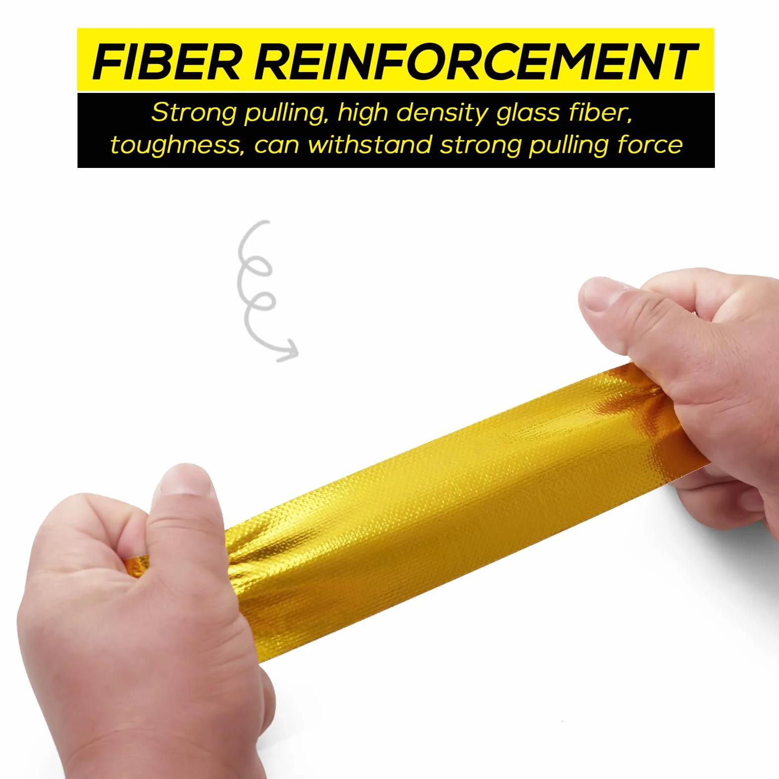 Lámina de aluminio para protección térmica, cinta de sellado metálica dorada, de fibra de vidrio, para manguera y coche, 5 cm x 10 m