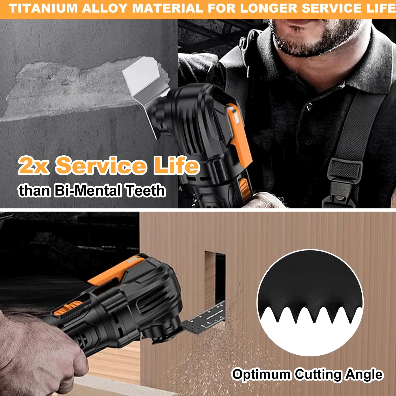USHOP Hojas de Sierra Oscilante,Kit de Hojas de Sierra,Accesorios Multiherramienta Universal,Multiherramienta Oscilante Cuchillas,Kits de Accesorios Oscilantes para Múltiples Herramientas