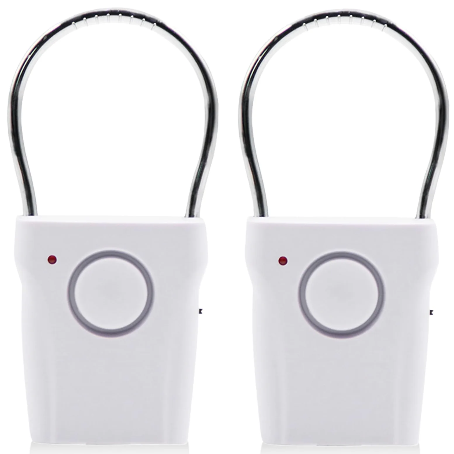2 piezas de alarma de manija de puerta, alarma antirrobo inalámbrica de 120 dB, sensor táctil y de vibración para puerta y ventana, alerta de seguridad para casa, hotel de viaje, autocaravana, color