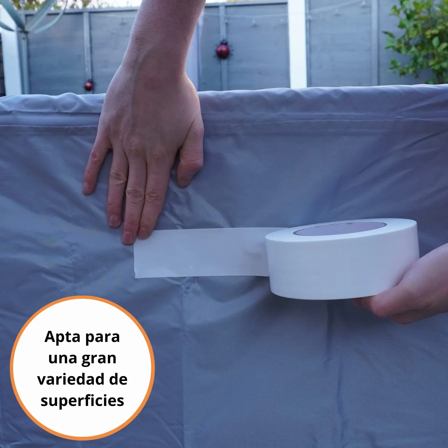 GTSE - Cinta americana blanca de 48 mm x 50 m - Cinta de tela resistente, adhesiva e impermeable - Para reparar, fijar, agrupar, reforzar y sellar - 1 rollo