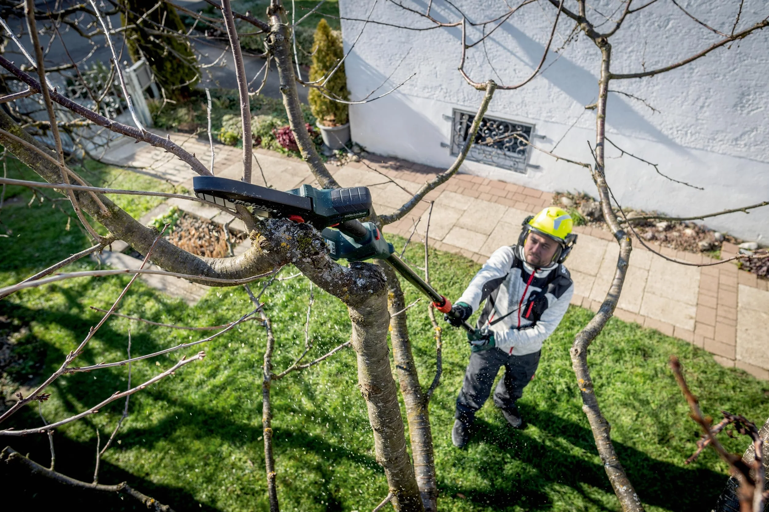 Metabo Sierra de Jardín Inalámbrica 15 cm Motosierra Pequeña para Poda