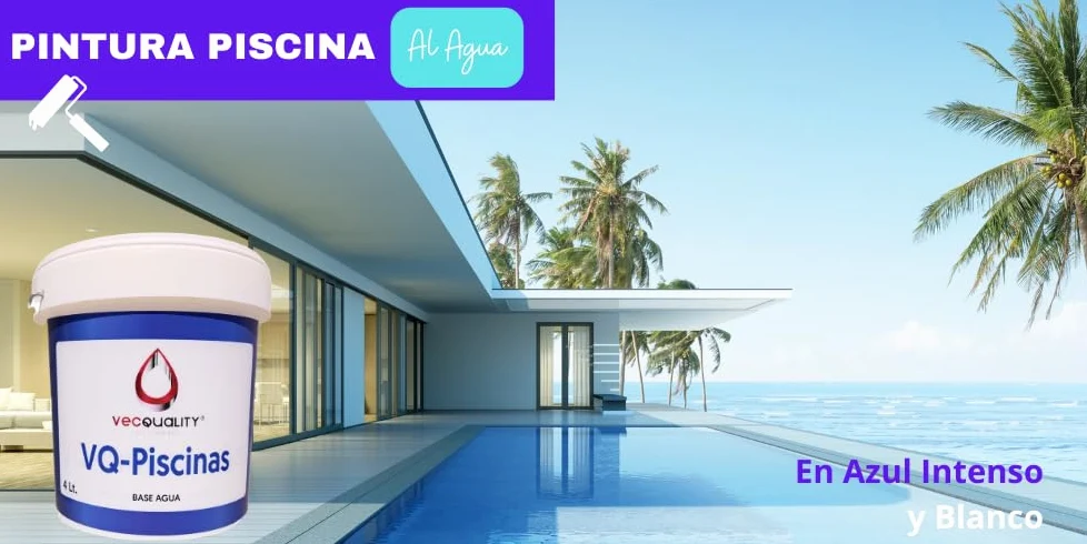 Pintura Piscina Al Agua 4 Litros RESISTENTE a Productos Químicos y Rayos UV (Azul Intenso)