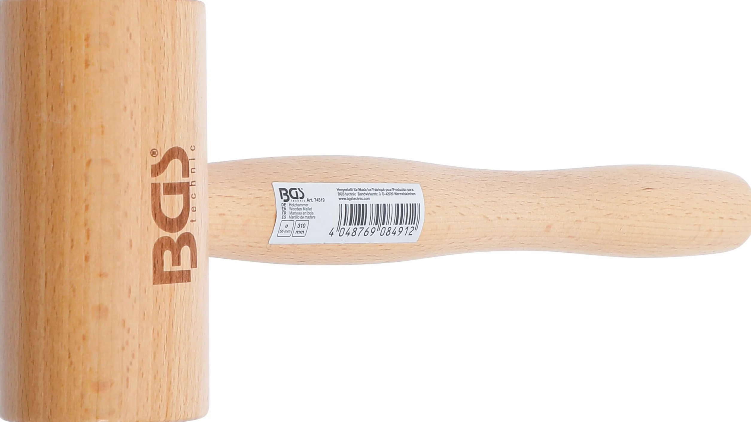 BGS 74519 | Martillo de madera | Ø 55 mm | 180 g