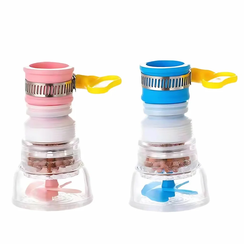 Boquilla de grifo giratoria a prueba de salpicaduras de 2 piezas, dispositivo de ahorro de agua del grifo, utilizado en grifos plegables de cocina, baño y ducha (2 colores)