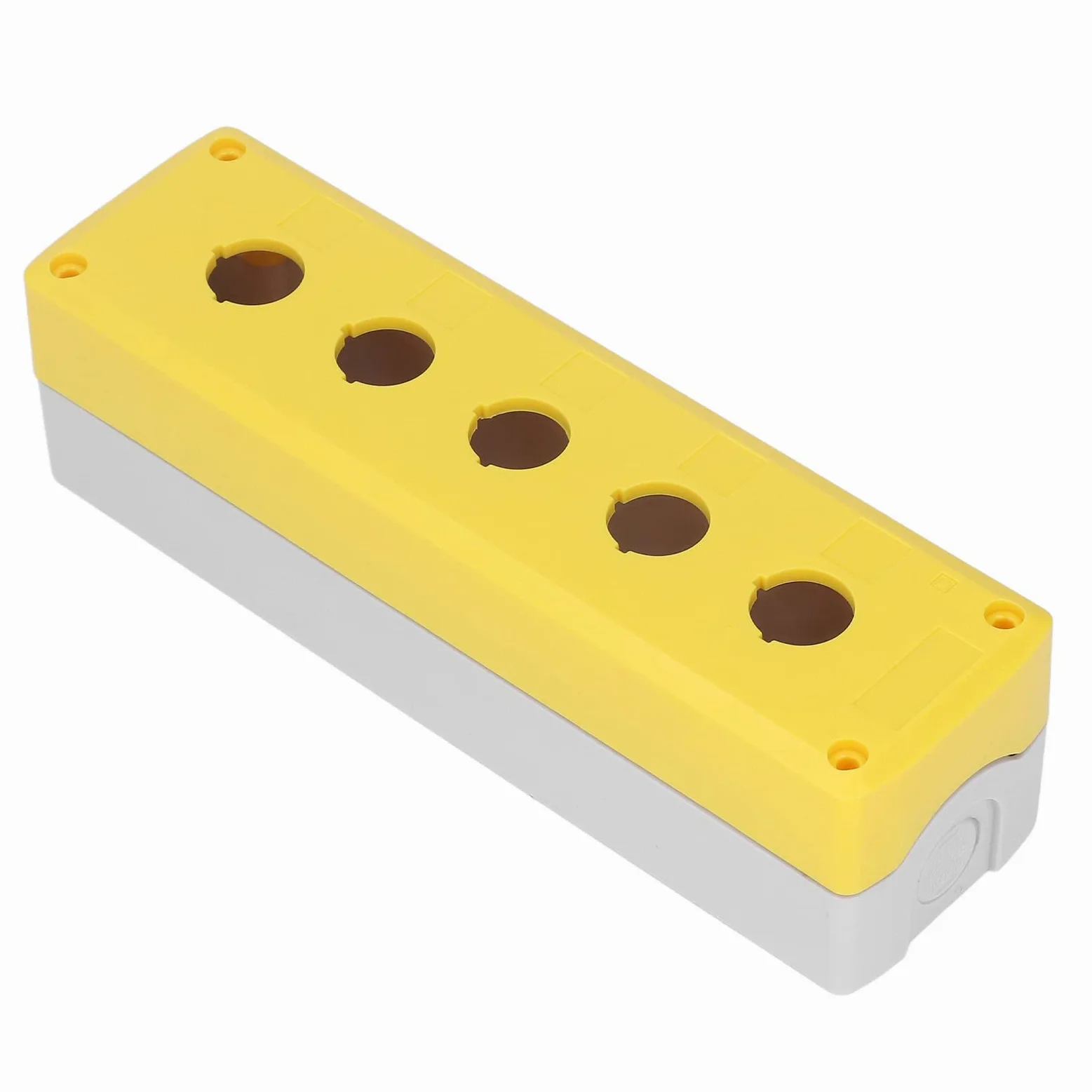 Hyuduo Caja de Pulsadores Impermeable IP66 con 5 Agujeros, Carcasa Industrial para Estación de Control de Equipos Eléctricos y Cuadro de Mandos Botonera