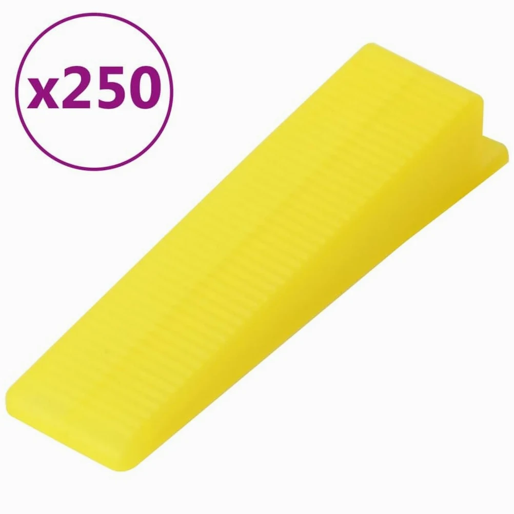 vidaXL Sistema para Nivelación de Azulejos 250 Cuñas 500 Calzos, Niveladores de Baldosas, Herramientas de Bricolaje, Asistentes de Nivelación, 1 mm