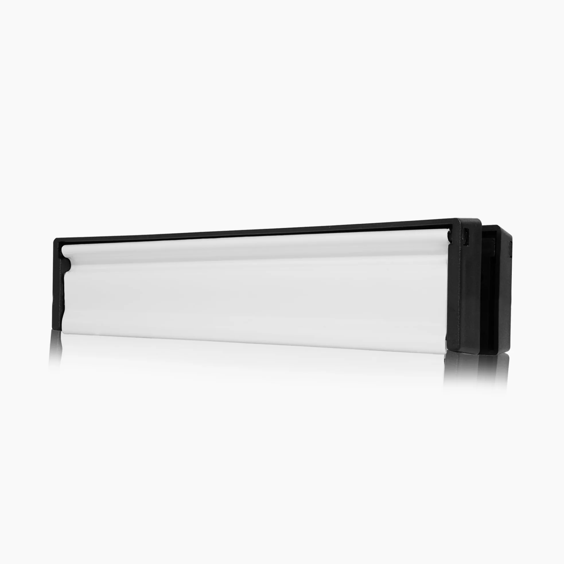 UAP Buzón de puerta delgada de 12 pulgadas, caja de cartas segura, antivándalo, antirrobo, solapa antipresión, para puertas de madera y compuestos de 40-80 mm, marco de plástico acabado mate (blanco)