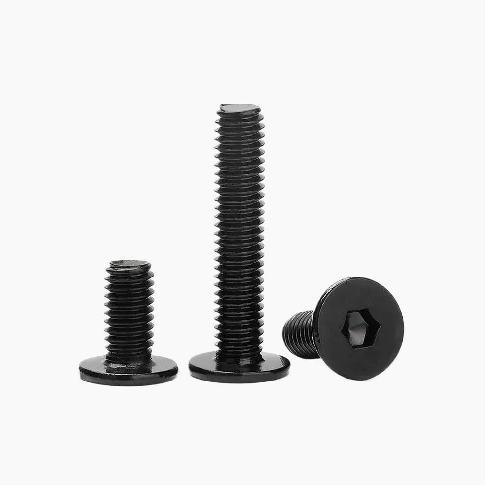 M2 / M2.5 / M3 / M4 / M5 / M6 / M8 Tornillos de cabeza plana avellanada de acero 10,9 negro (M2,5-0,45 x 35 mm - 100 piezas)