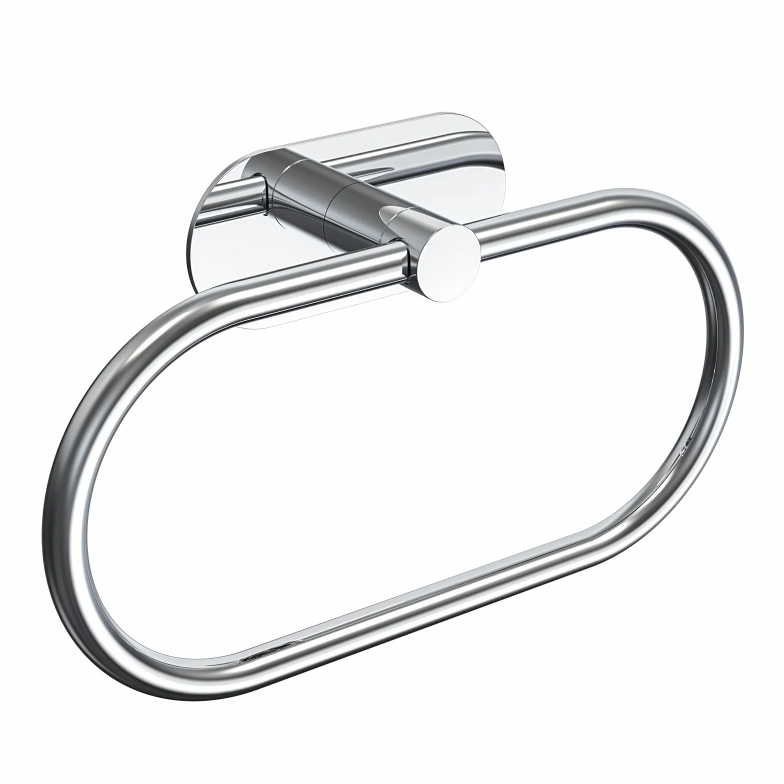 Toallero de acero inoxidable autoadhesivo para baño y cocina, colgador de toallas resistente (cromo)