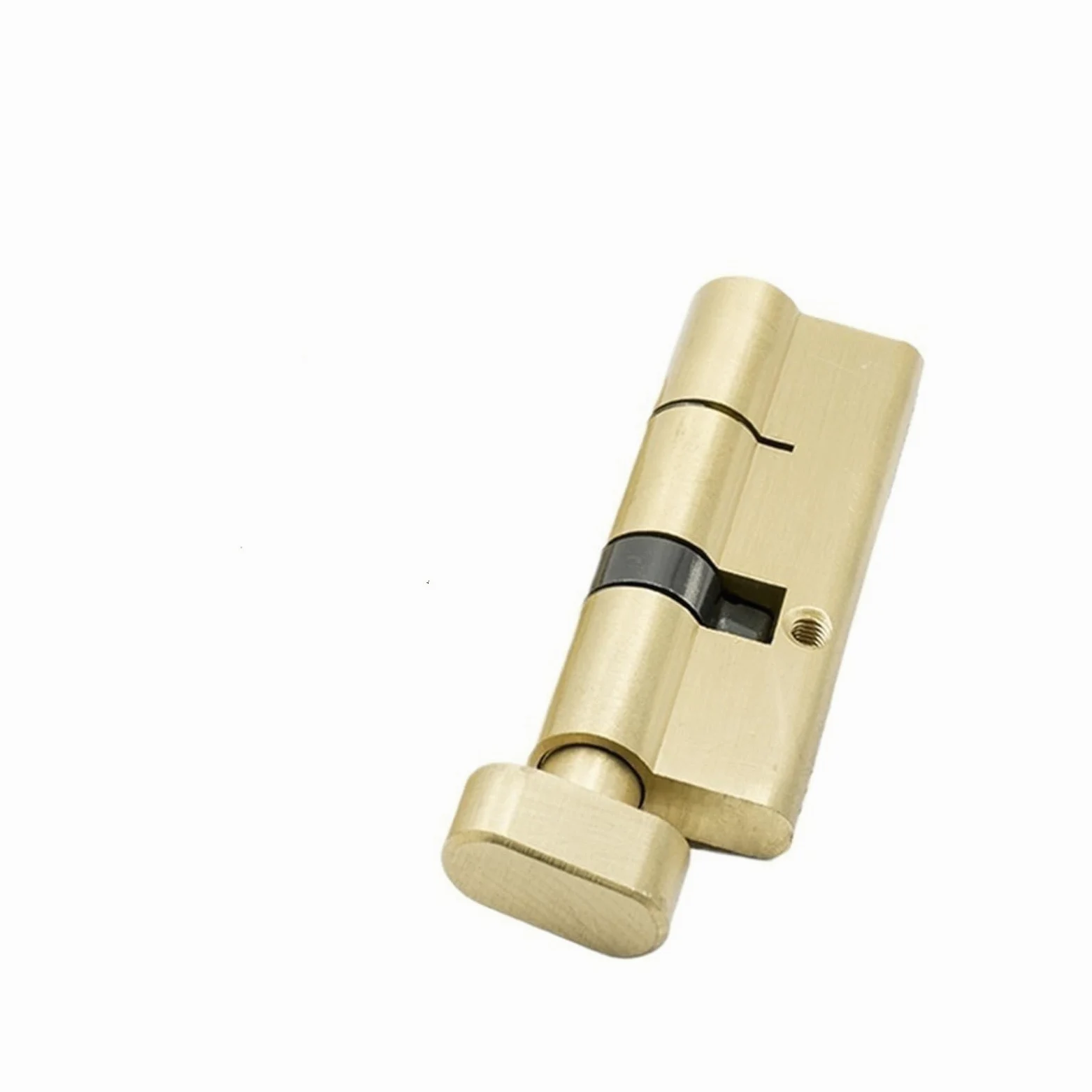 Cerradura de perfil europeo, Cerradura de puerta de latón con cilindro abierto, doble o simple, for interiores, 80/85/90/95/100/105/110 mm, con 3 llaves extendidas de 80 mm.((35knob-45)80mm)