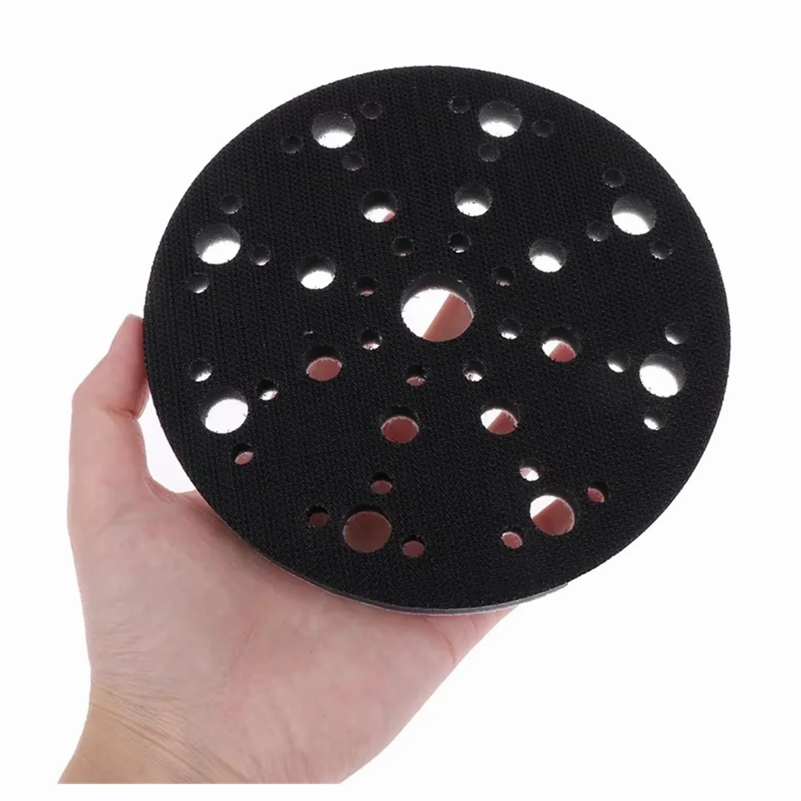 Almohadilla de interfaz esponja suave 6 pulgadas, 150mm, 49 agujeros for almohadillas lijado, discos bucle gancho, amortiguador respaldo lijadora, 5 uds