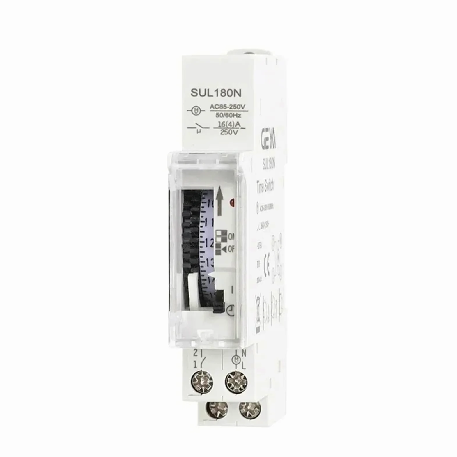 Temporizador eléctrico programable SUL180N de 24 horas, 110 V, 220 V, 16 A, con batería, for riel DIN.