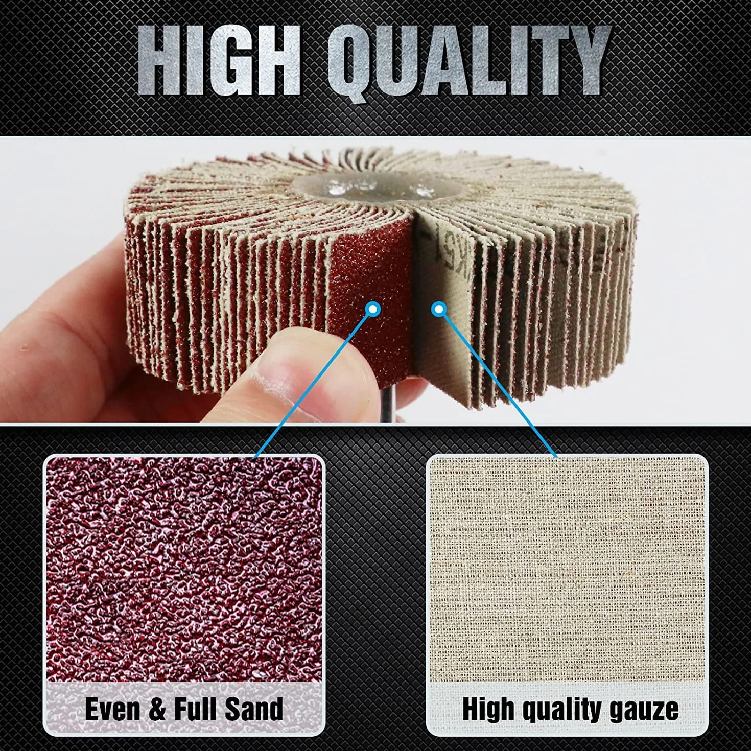 Awutzut Cepillo Abrasivo a Láminas 30pcs Grano 80 Lija para Taladro