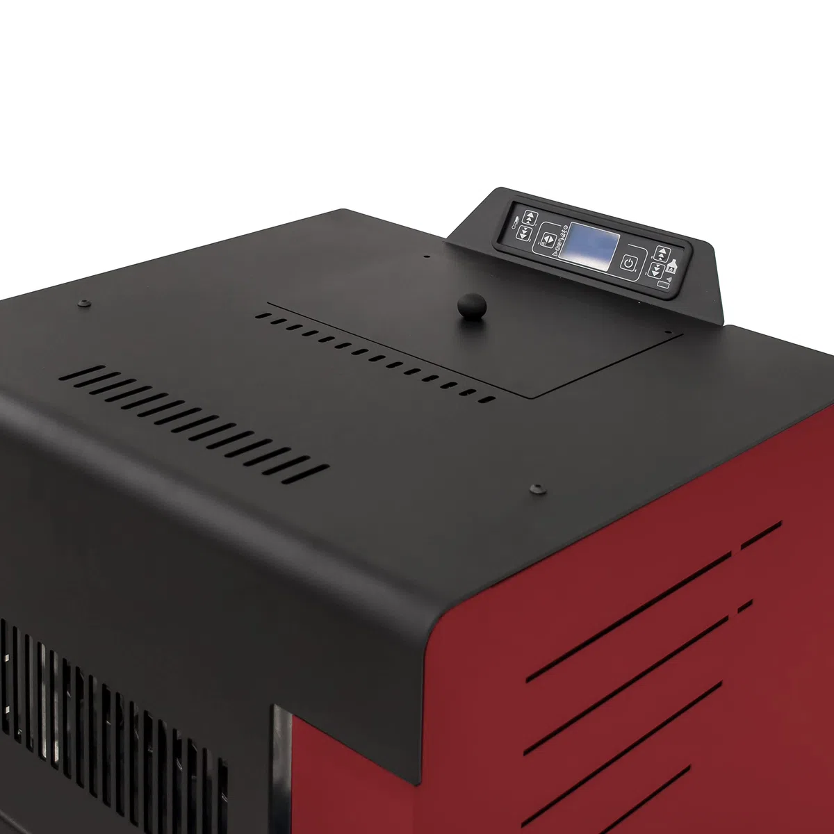 STUFE A PELLET ITALIA - Mod NIAGARA Canalizada de 14 kW - Eficiencia 89%, Calentador 130 m², Autonomía 15 H, 5 velocidades, 5 niveles de potencia, programable, garantía 24 meses (Rojo)