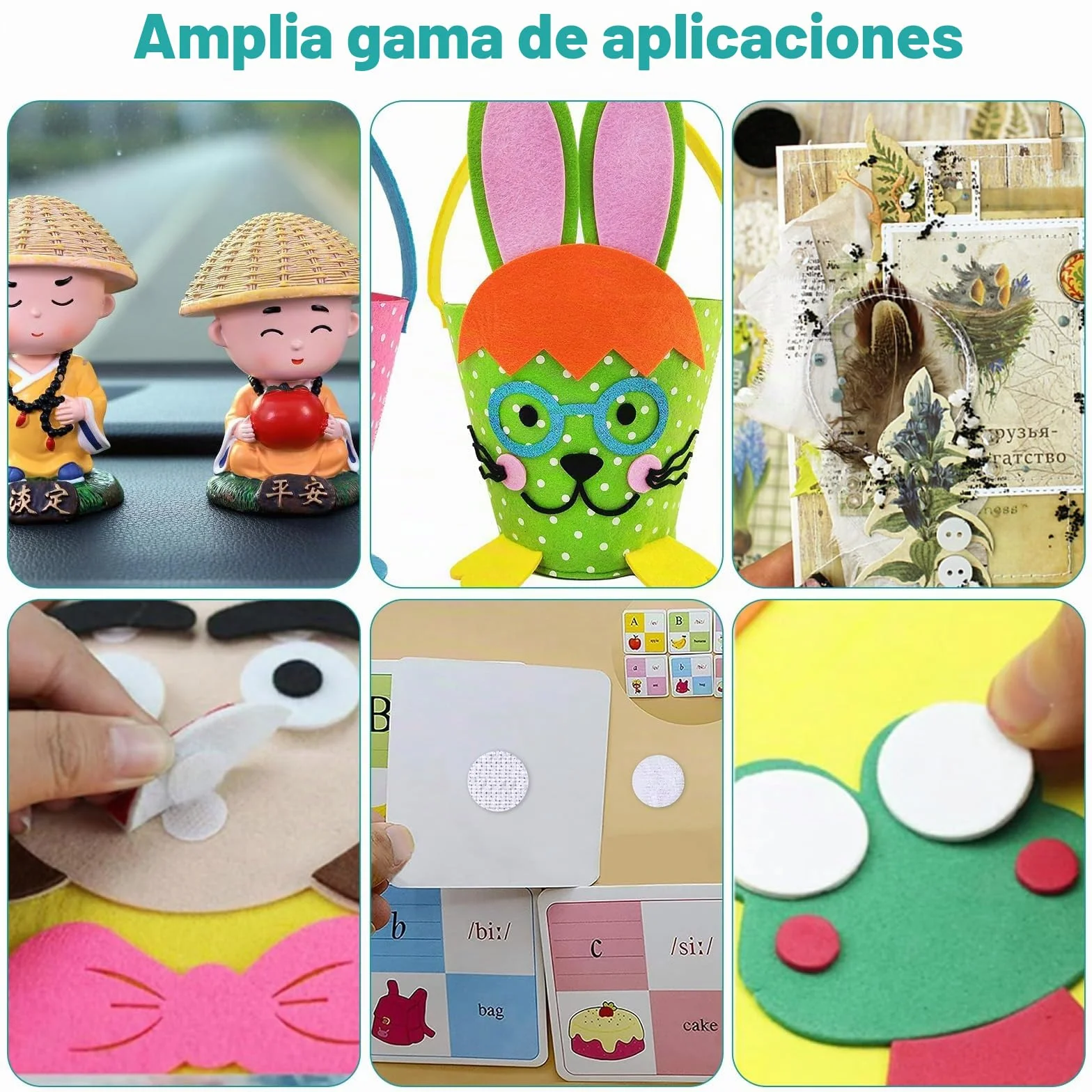 Vinabo 1080 Piezas de Pegatinas Redondas para Rayar, 540 Pares de Ganchos y Bucles Autoadhesivos con Puntos para Rayar de 10 mm, Puntos para Rayar Autoadhesivos para Bricolaje, Manualidades, etc