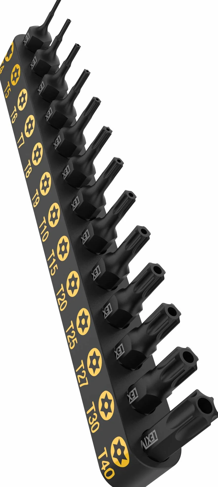 LEXIVON Acoplamiento de TORNILLO Torx aprueba de manipulación, Set de Acero con Aleación Premium S2 de estrella de seguridad de 13 piezas, T4 - T40 CNC de precisión mecanizado (LX-301)