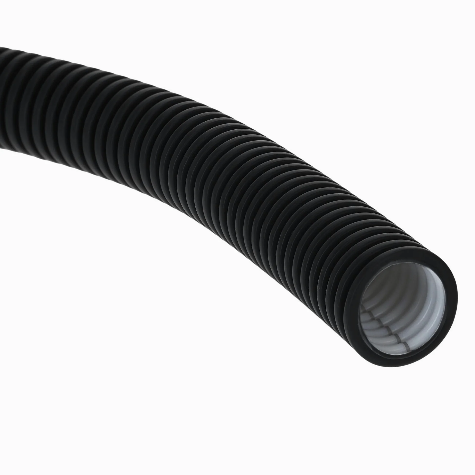 Kalitec - Tubo eléctrico ondulado (10 m, 320 N, NW 20, AD 20,0 mm ID 14,1 mm, negro, ignífugo, resistente a golpes y presión) | Interior, exterior, tendido en tierra