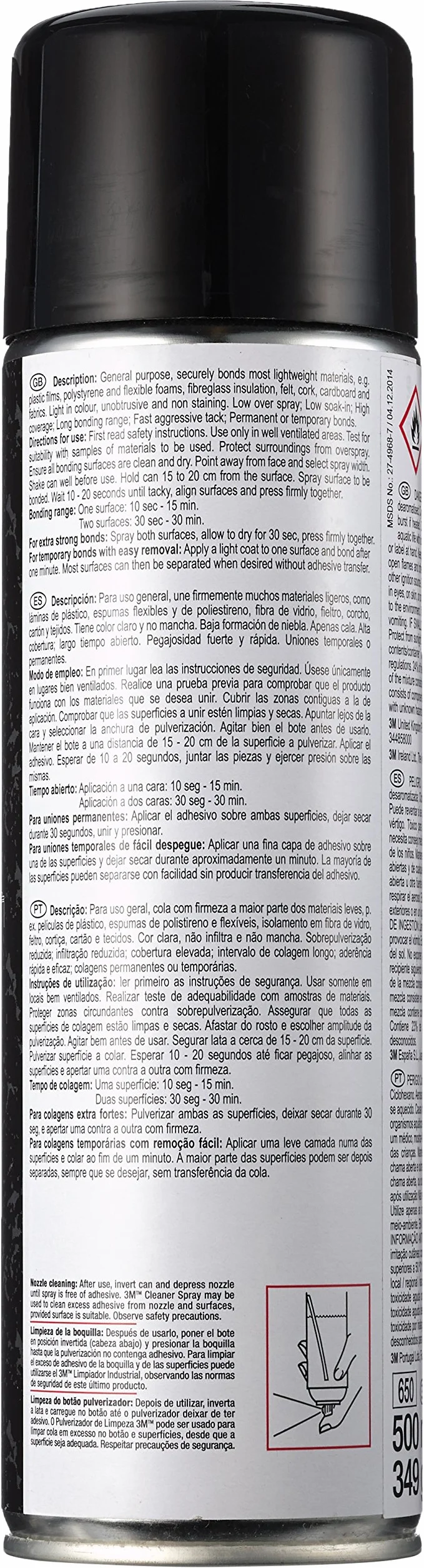 3M Super Spray Adhesivo Multiusos, 500 ml, 1 unidad