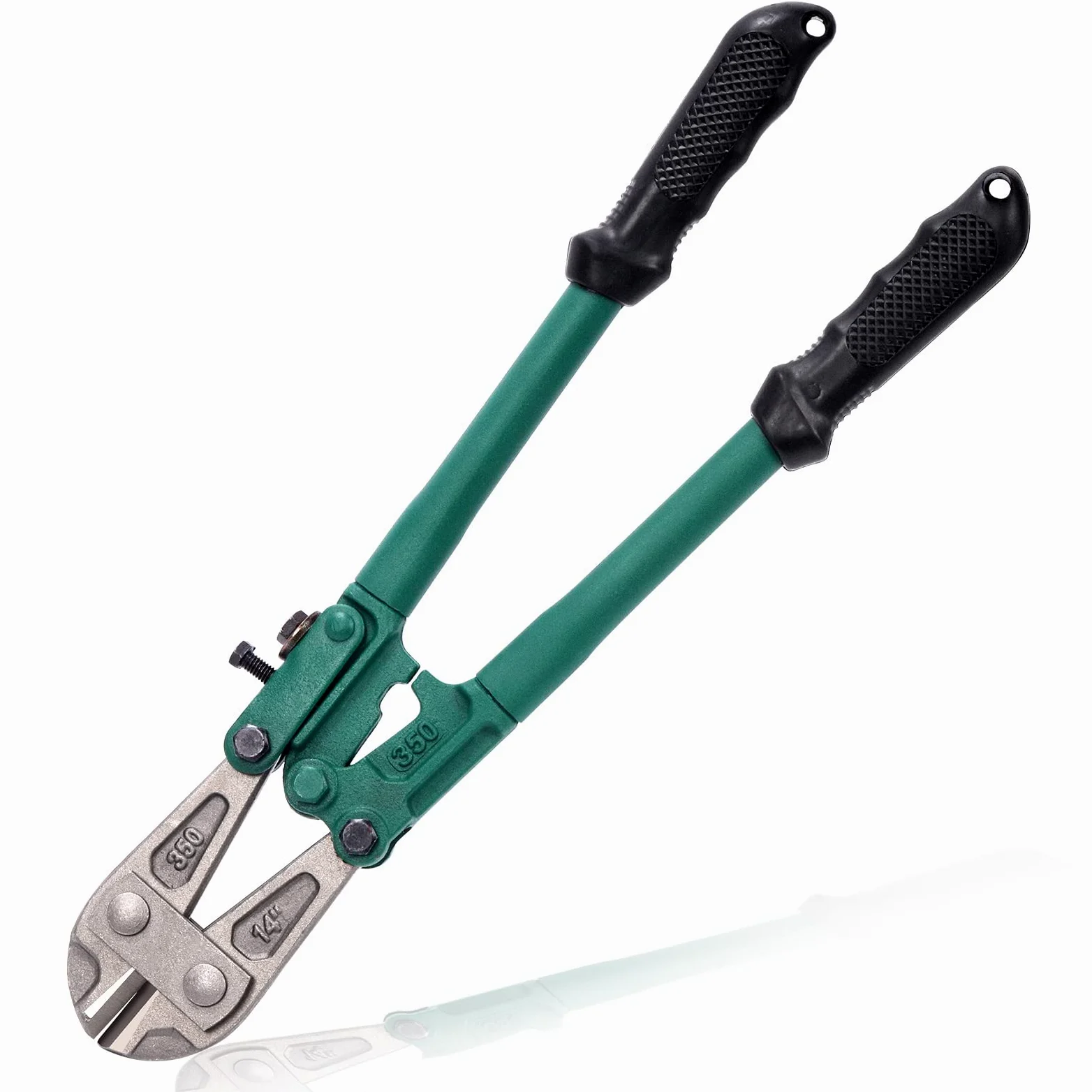 Glarks Cortador de pernos de 14 pulgadas/355 mm, cortador de cables de alambre resistente, con mango antideslizante suave para cortar metal suave, pernos, varillas de tornillo, remaches y cadena
