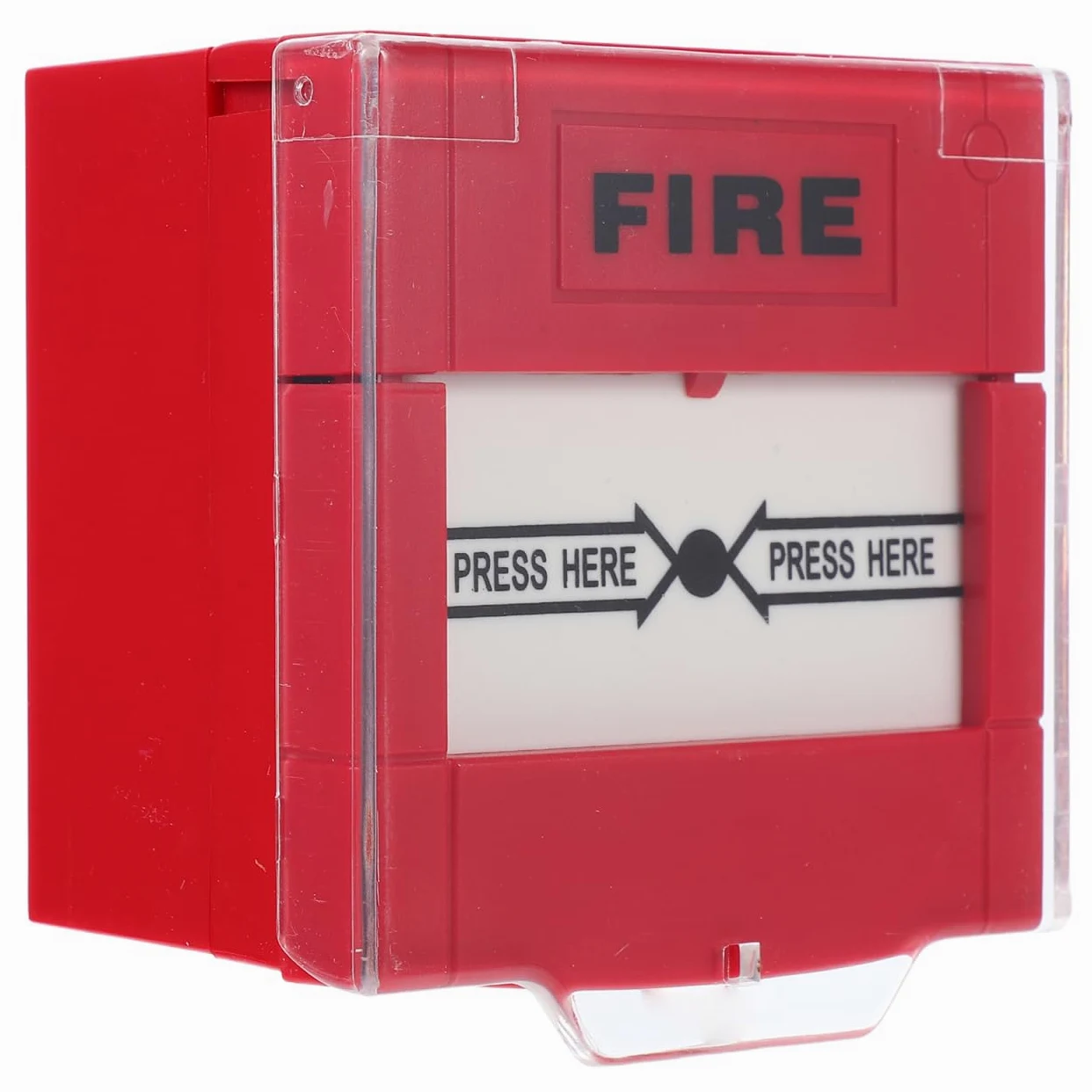 iplusmile Botón De Alarma Contra Incendios Rojo, Reiniciable, Resistente Intemperie, Para Montaje En Pared, Punto De Llamada De Emergencia y Prueba De Emergencia Contra Incendios