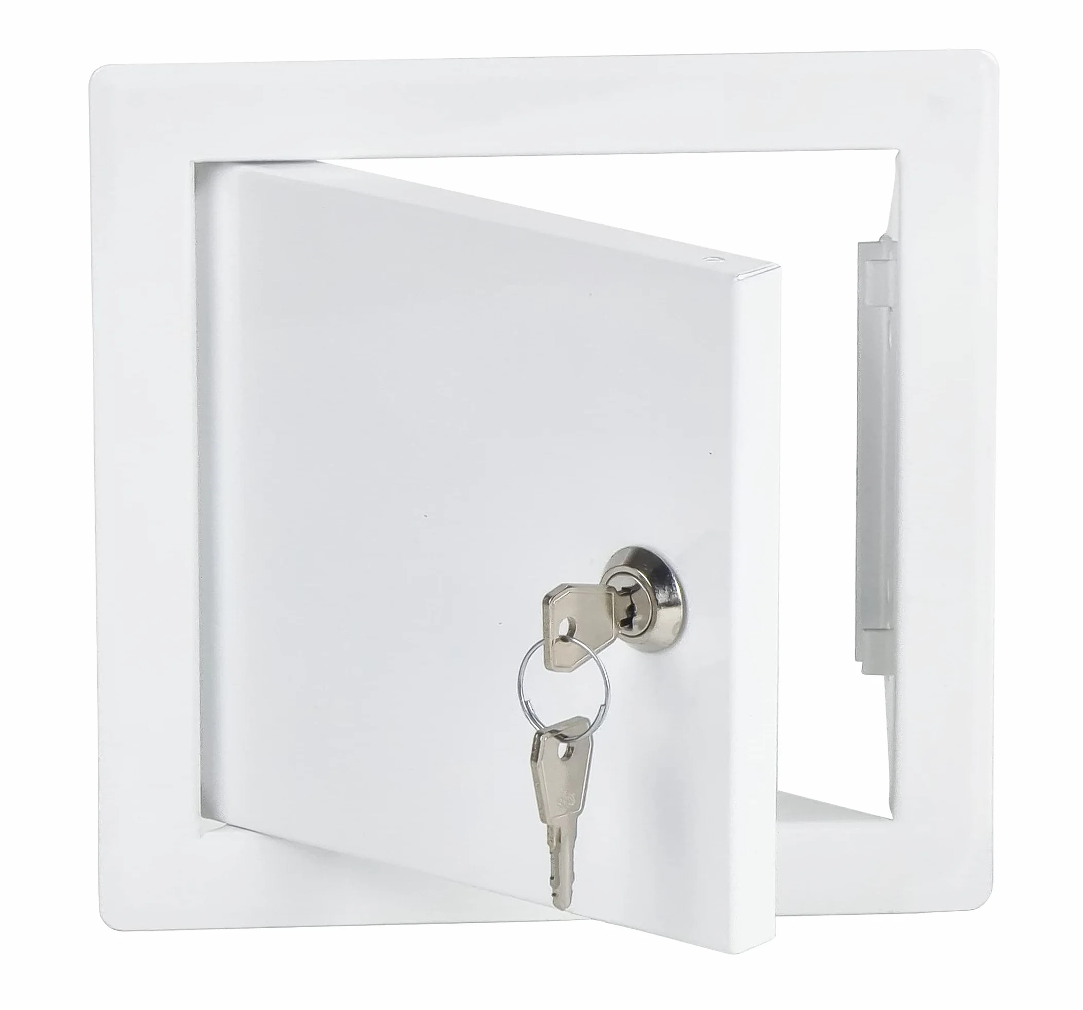 Blanco 15x15 cm Puerta de Inspección, Trampillas de Revision de Mantenimiento de Acero con Llave 150x150mm
