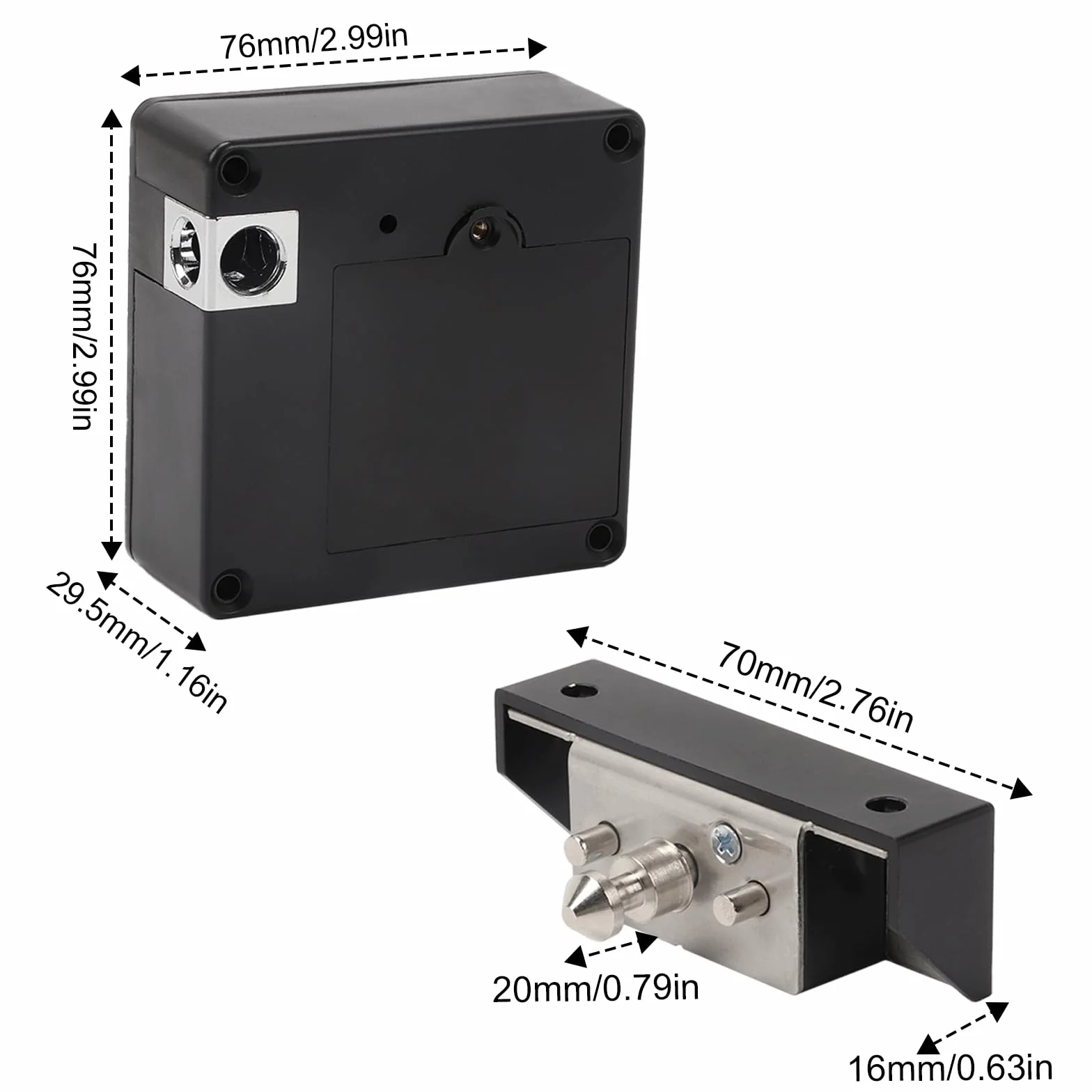 Cerradura Inteligente,Cerradura Electrónica Oculta para Gabinete,Cerradura NFC, Cerraduras sin Agujeros para Armarios, Cajones, taquillas y Armarios de puertas Dobles,Cerradura de Muebles