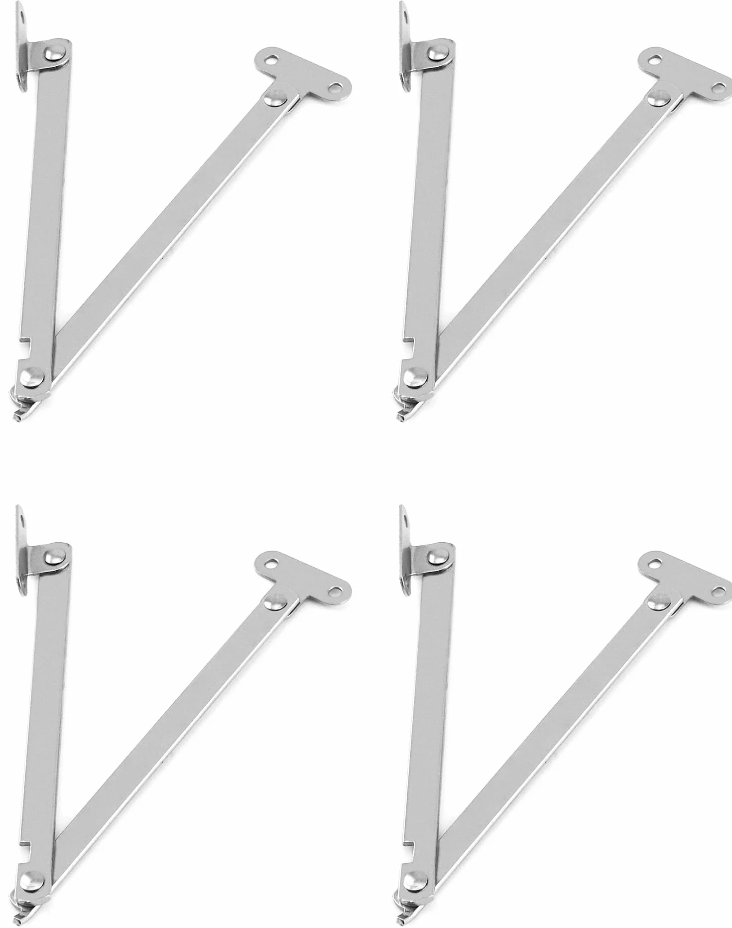 QWORK 4 Piezas Bisagra Plegable Abatible para Caja Armario Muebles