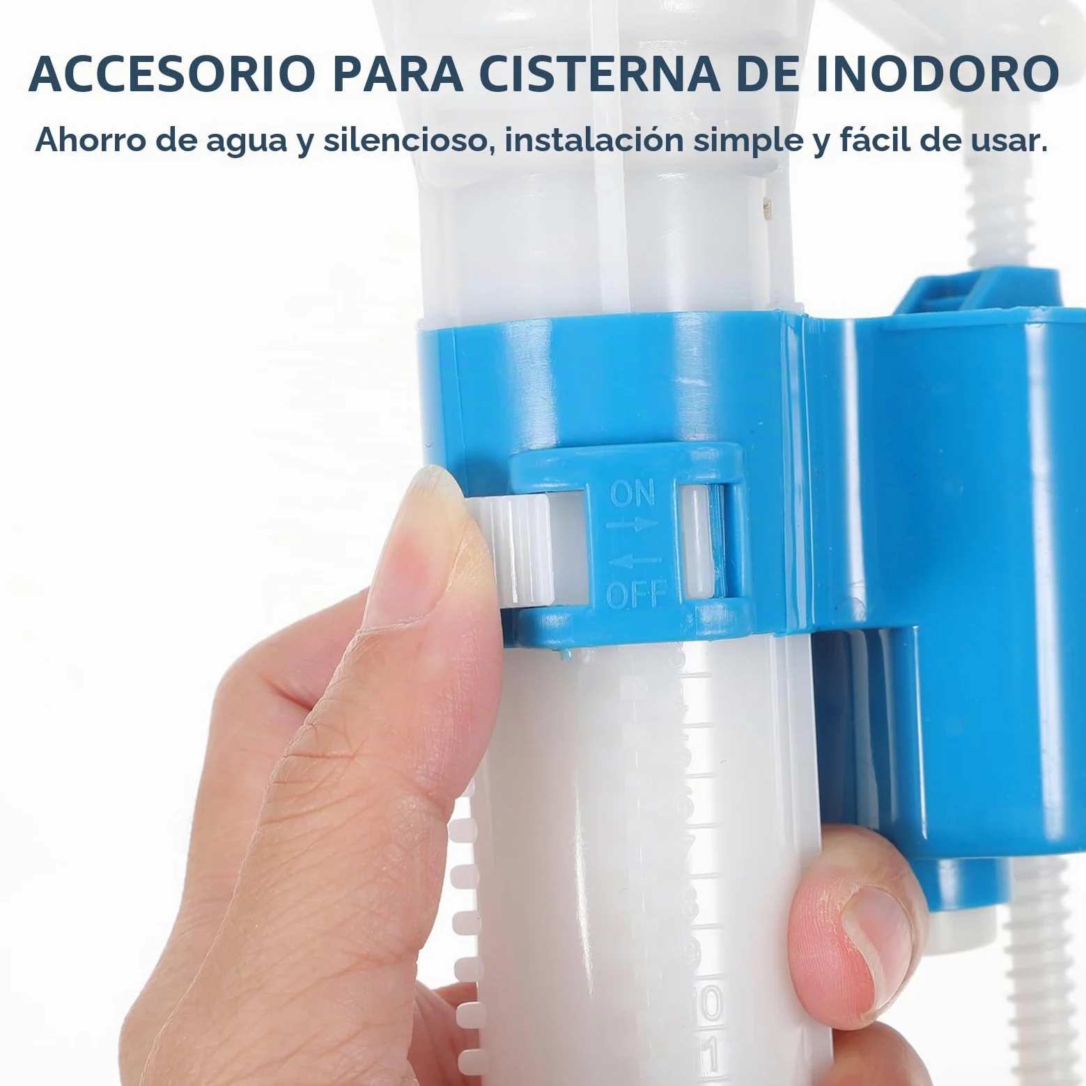 Válvula de Llenado para Cisterna Wc, Kit 1 Juego Botón Abs | Descarga Automática, Mecanismo de Doble Pulsador, Repuesto para Tanque de Agua, Piezas Duraderas