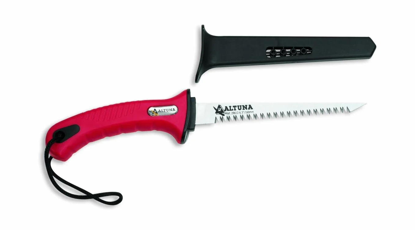 Serrucho de Poda de raíces y pladur 29612 - Dentado Japonés - Resistente y Muy Ligero - Sierra de Mano Fabricada en Acero y Aluminio Reforzado - Ideal para Uso Forestal - Incluye Funda - Altuna