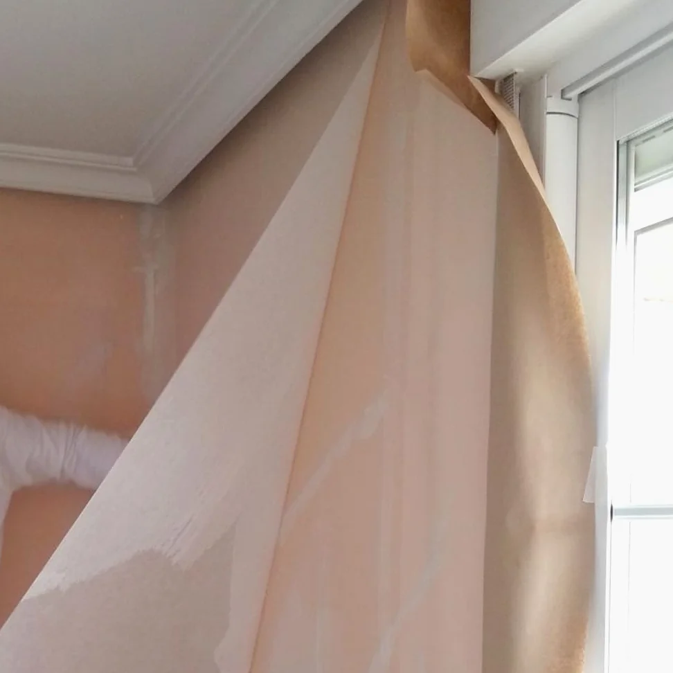 Velo fino pinturas para fachadas y paredes (Rollo 5m x 1m). Refuerzo de pinturas de fachadas e impermeabilización