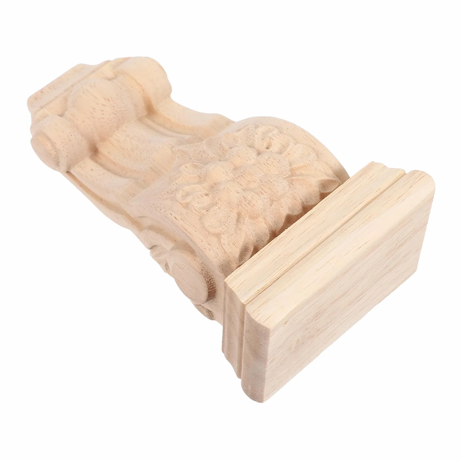 Alipis Ménsula Decorativa sin Pintar Estilo Europeo de Madera Tallada Patrones Detallados y Soporte para Vigas o Puertas en Decoración Rústica de Pared