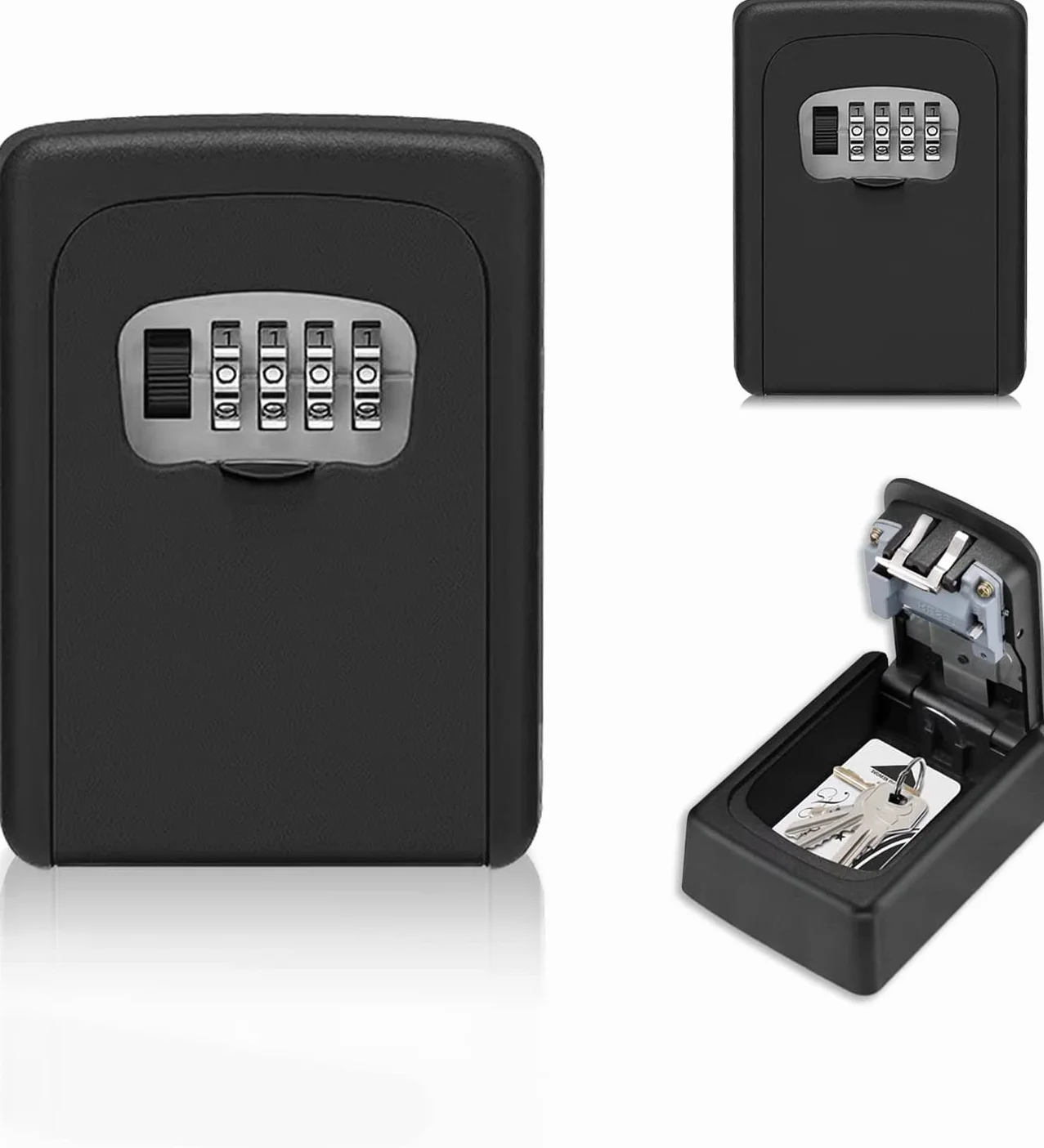 Nestling Caja Fuerte de Llaves Exterior, Montada en la Pared, Caja de Seguridad con Codigo Impermeable para Guardar de Forma Segura Llaves de Coche y Tarjetas de Crédito