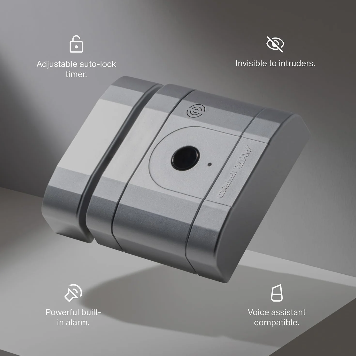 AYR Lock pro Cerradura Inteligente Invisible Alta Seguridad Alarma APP Bluetooth Antibumping Antiganzúa Cromo mate