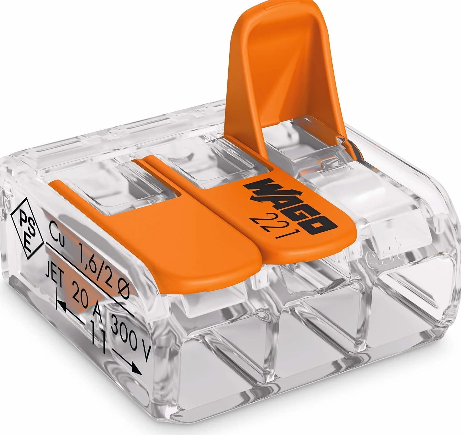 Conectores de bloque de terminal de cable de 12 V, 220-240 V (10 unidades de Wago 221-413)