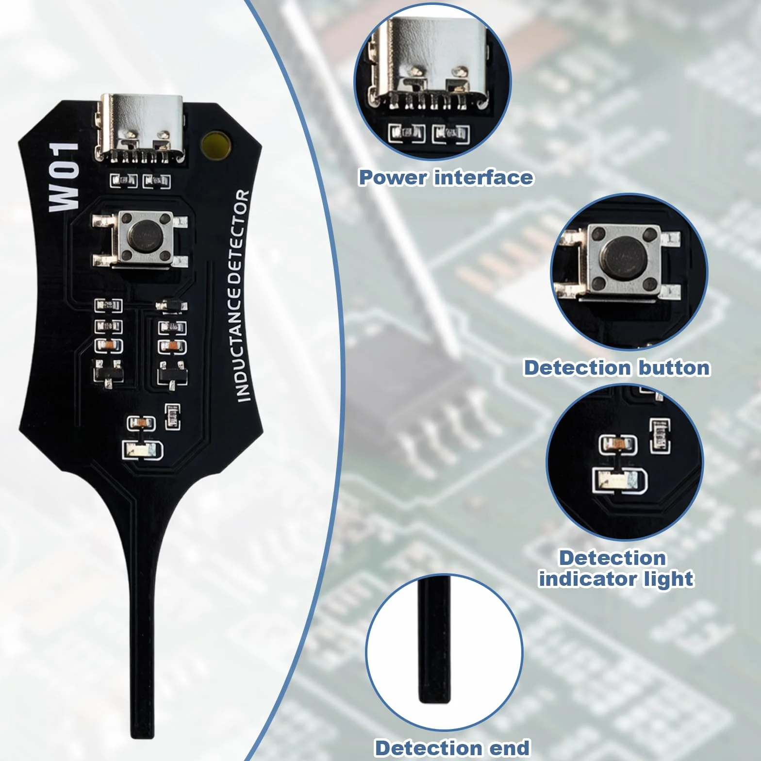 Probador de Inductancia Portátil Preciso, Medidor de Inductancia 3 Unidades con Chip Rápido para Electrónica