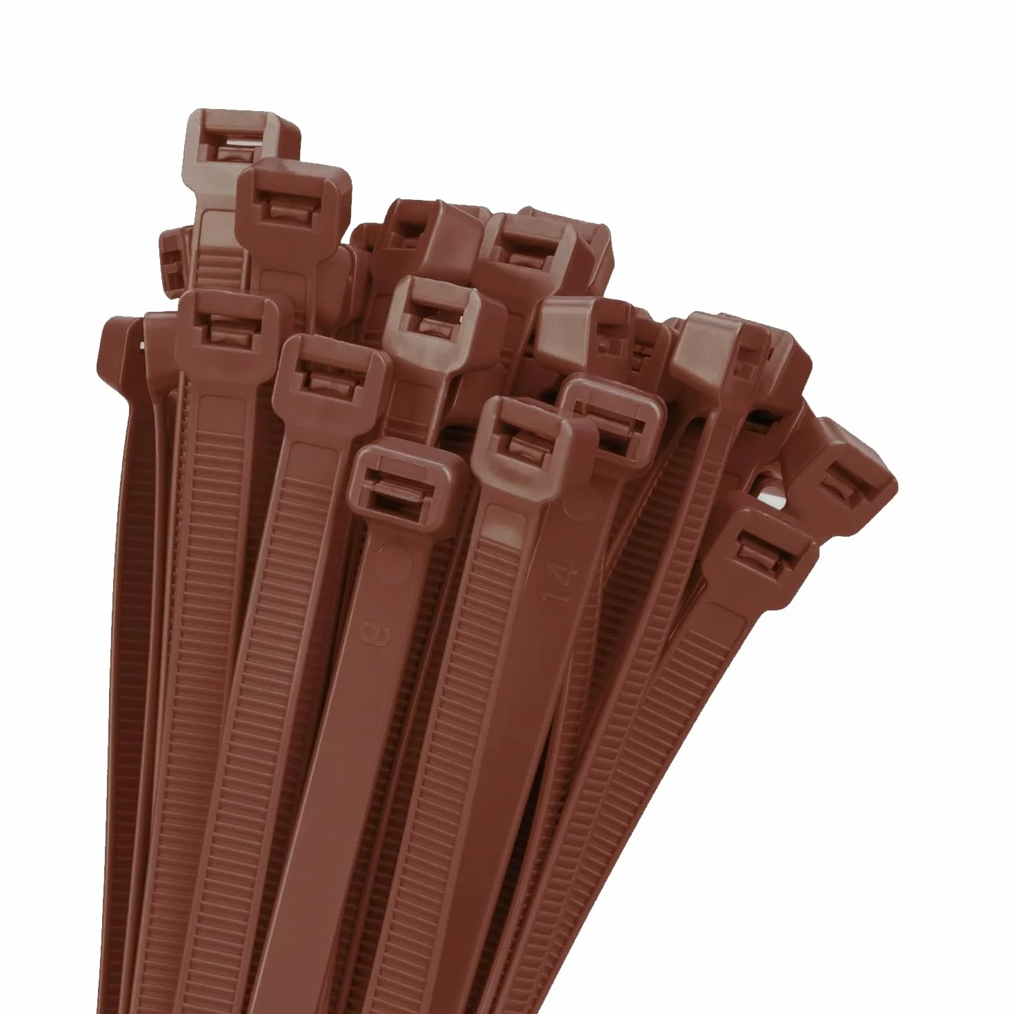 Armpow Bridas marrones resistentes de 18 pulgadas, paquete de 100, bridas de alambre de plástico fuertes ultra exclusivas de 200 libras, bridas grandes extralargas, resistentes a los rayos UV para