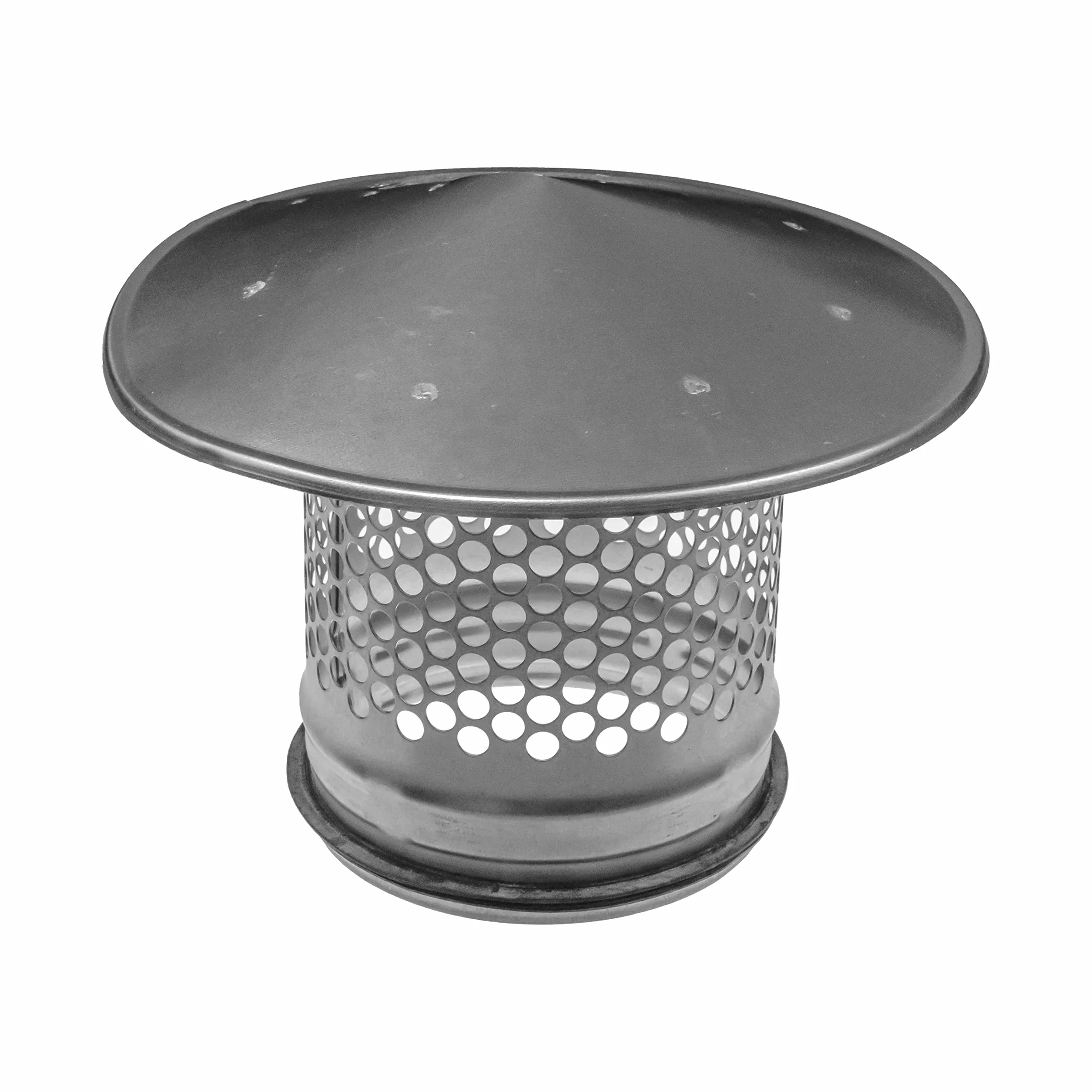 Tapa de lluvia redonda para techo HVAC ventilación de acero galvanizado para todo tipo de clima, cubierta de techo redonda con junta de goma para un aislamiento perfecto de 125 mm / 12.5 cm